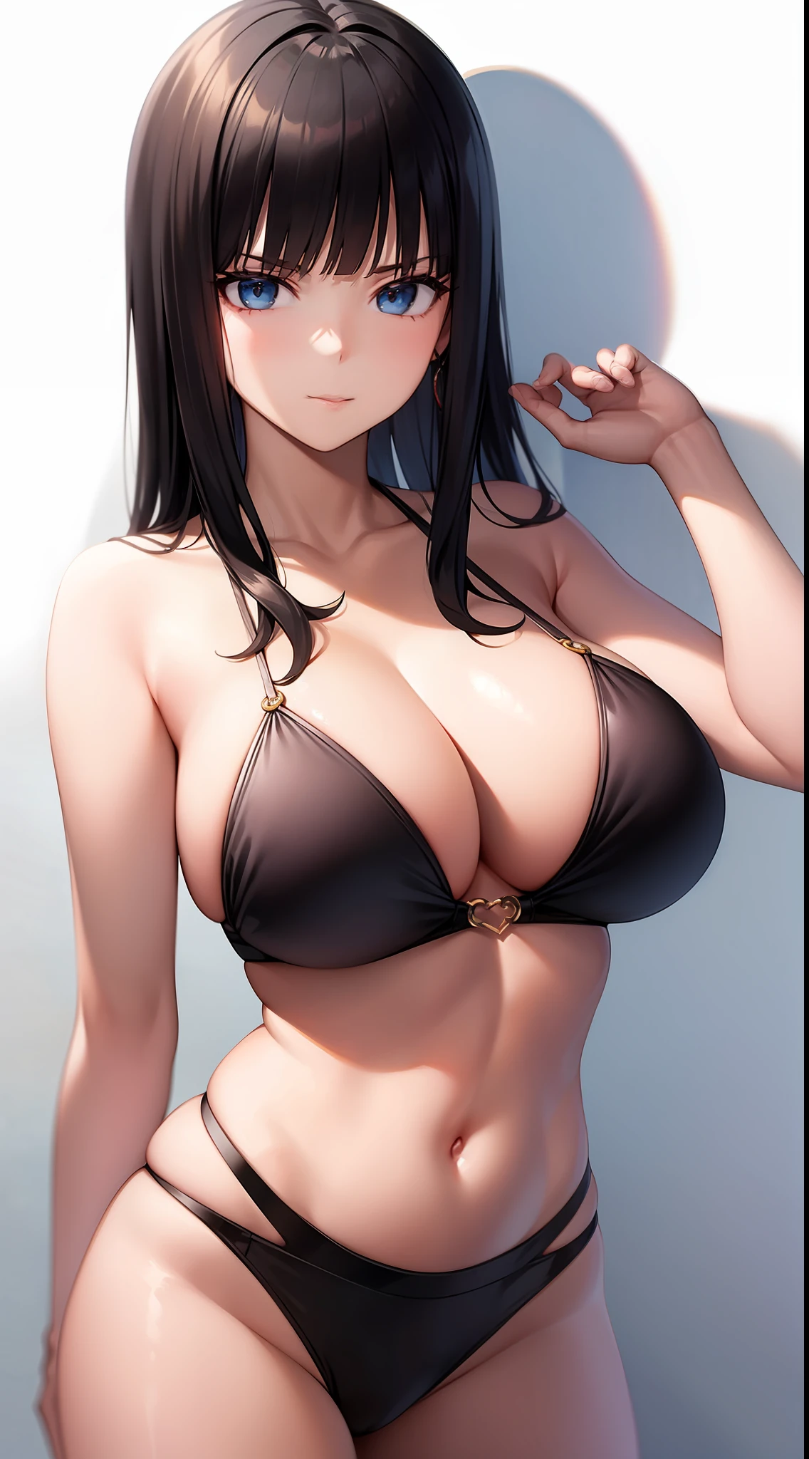 Nico Robin、onepiece、Masterpiece、hight resolution、Black Bikini、large full breasts、A slender、