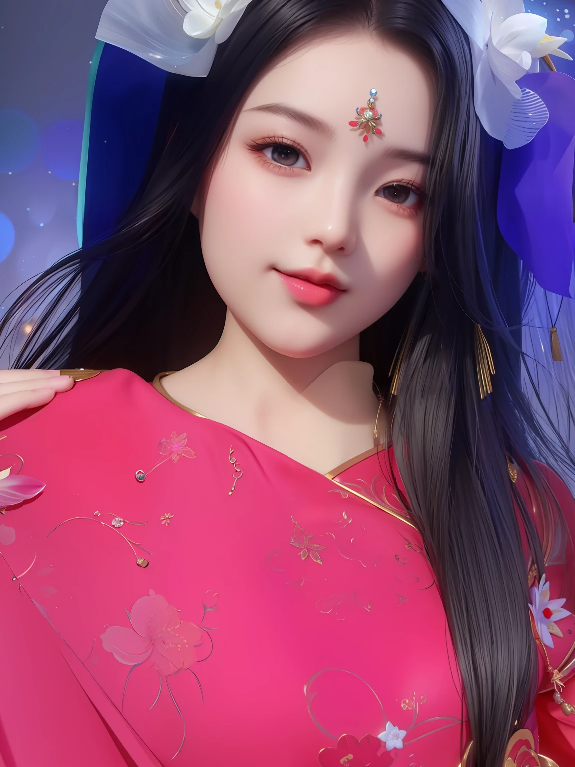 best quality, masterpiece, highres, 1girl,china dress,hair ornament,necklace, jewelry,Beautiful face,upon_body, tyndall effect,photorealistic, dark studio, rim lighting, two tone lighting,(high detailed skin:1.2), 8k uhd, dslr, soft lighting, high quality, volumetric lighting, candid, Photograph, high resolution, 4k, 8k, Bokeh,