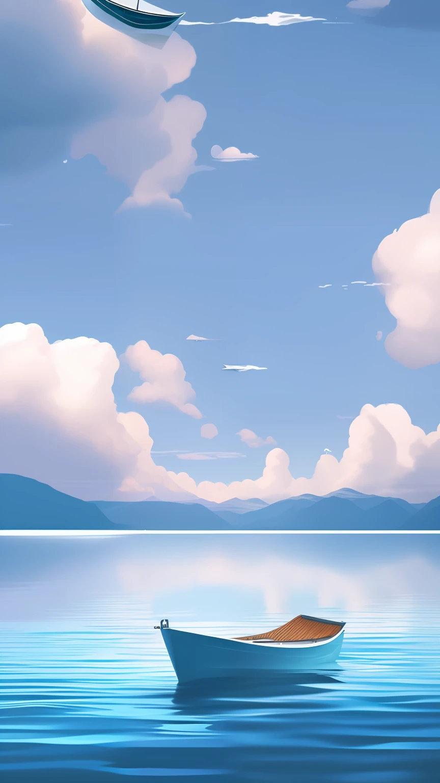 there is a paper boat floating on the water with a sailboat in the background, amazing wallpaper, mobile wallpaper, ships, boat with lamp, wallpaper mobile, by Cyril Rolando, beautiful iphone wallpaper, floating on the ocean, inspired by Cyril Rolando, set sail, sailboat, sailing boat, surreal scene, boat, artistic. alena aenami, iphone wallpaper