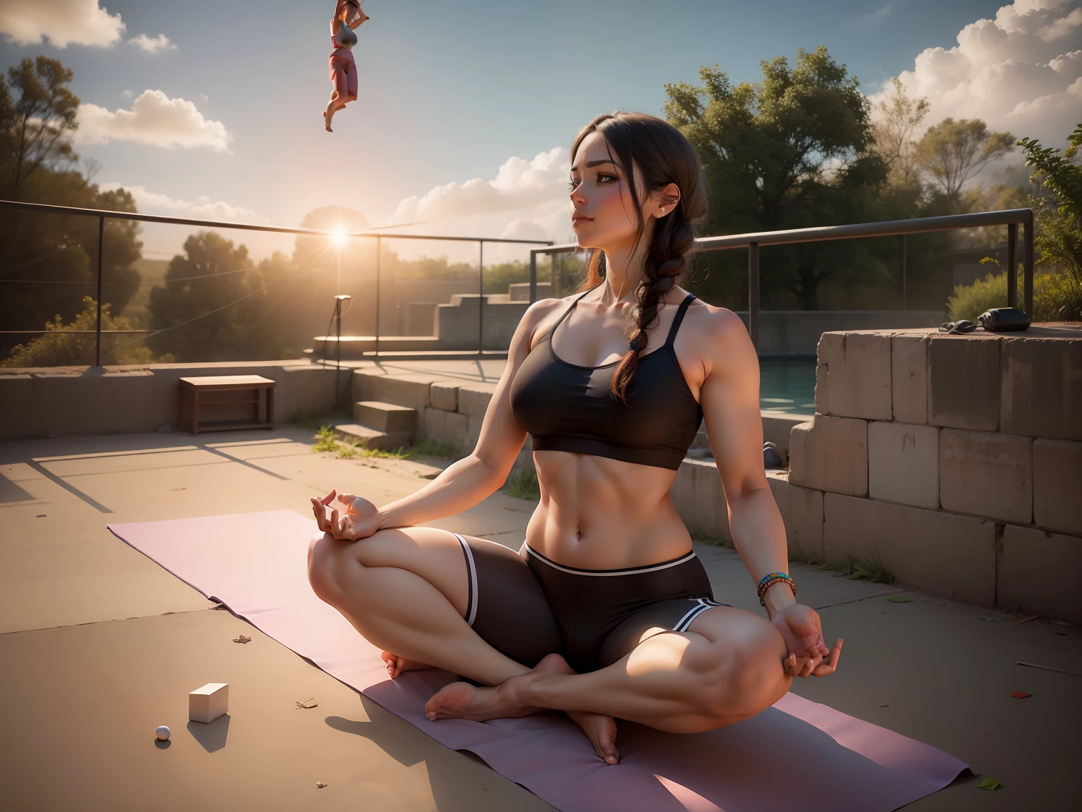 Yoga ladies change maytholoy background