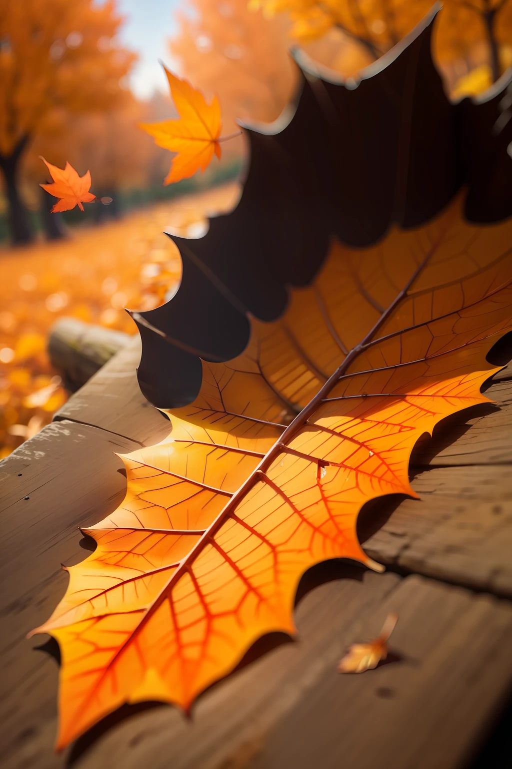 Autumn elements, Nature views, falling leaf, depth of field, En plein air, depth of field, high quality