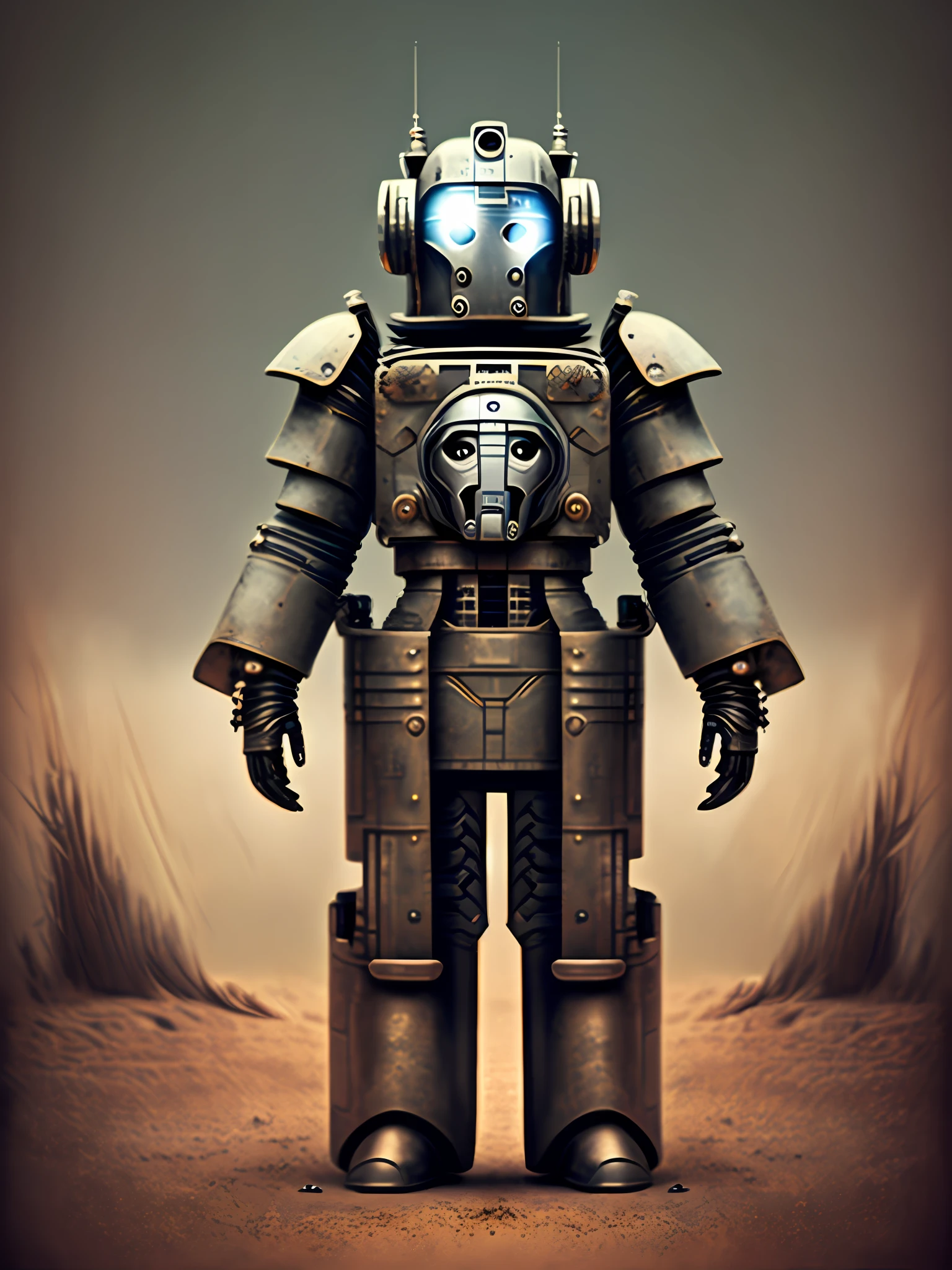 A cyberman stands behind a beautiful woman
