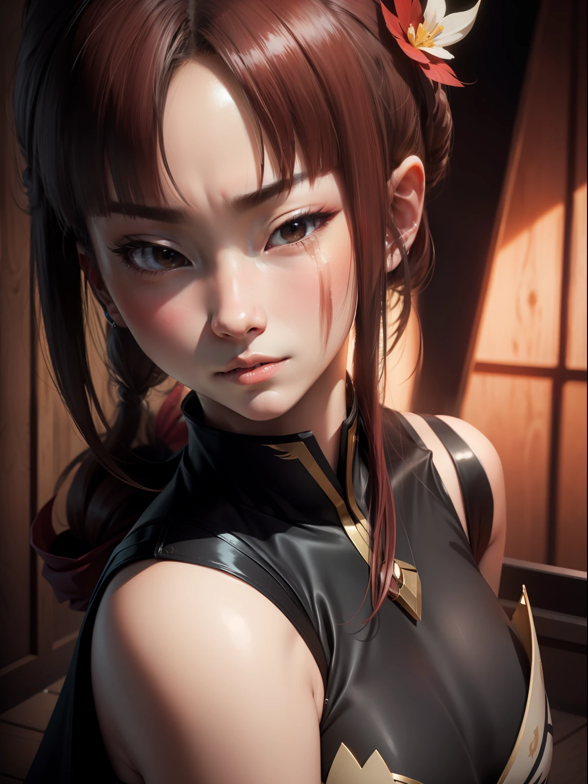 Genshin Yaemiko,ultra - detailed,is shy,Be red in the face,Strange expression
