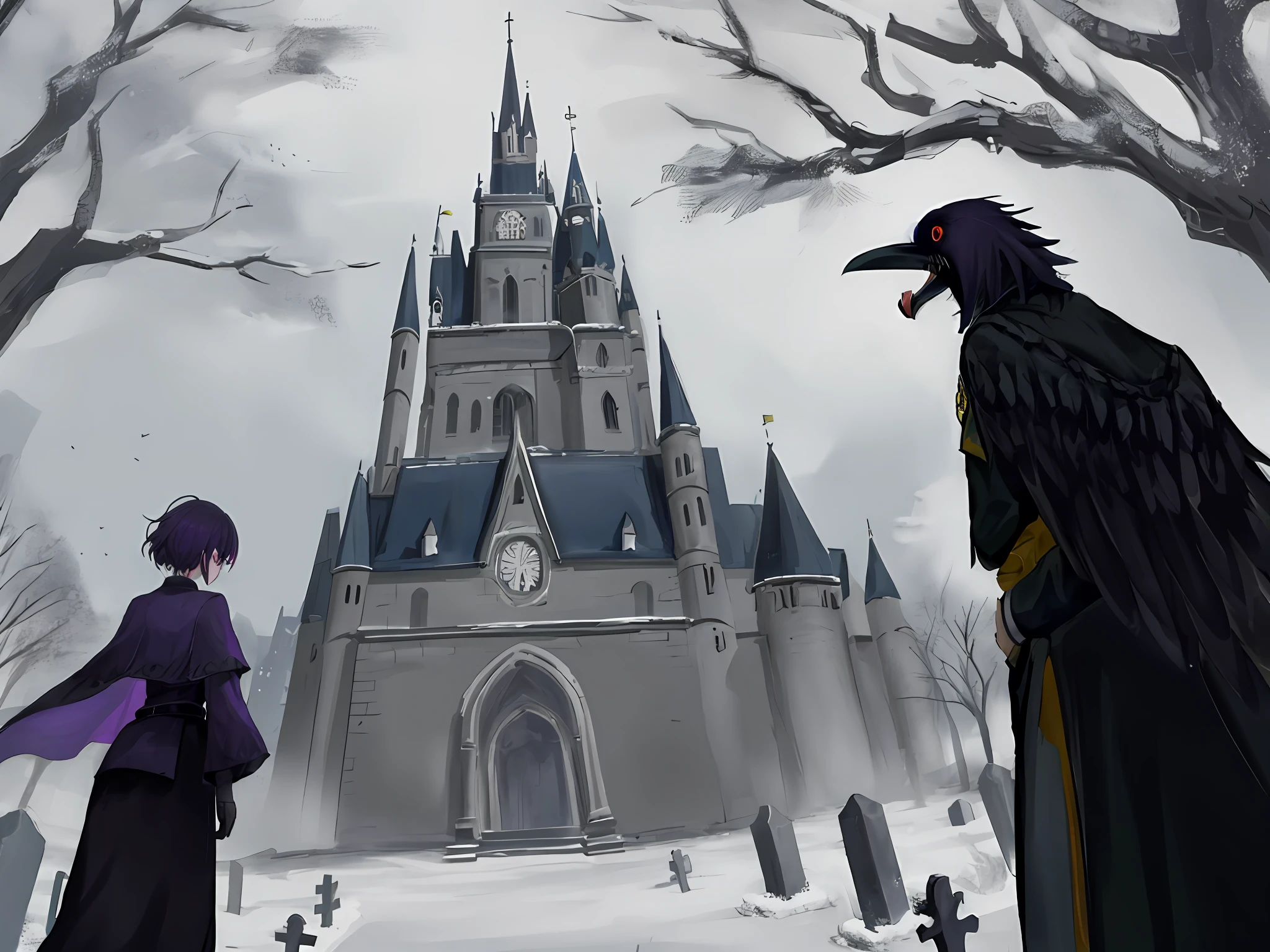 Raven Dark Castle Dead Tree Grave