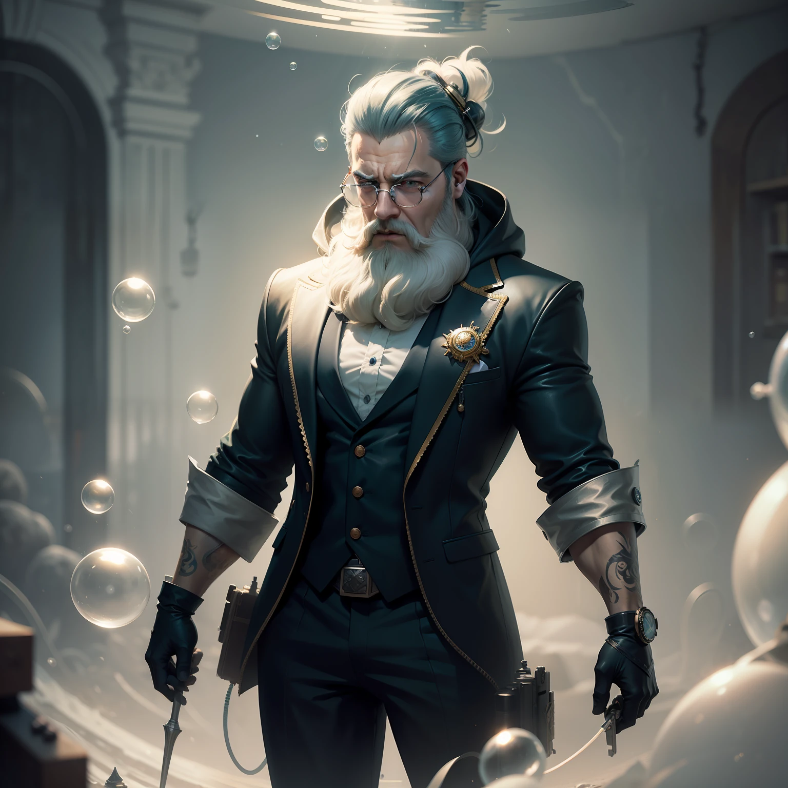 Mr bubbles, concept art, 4k