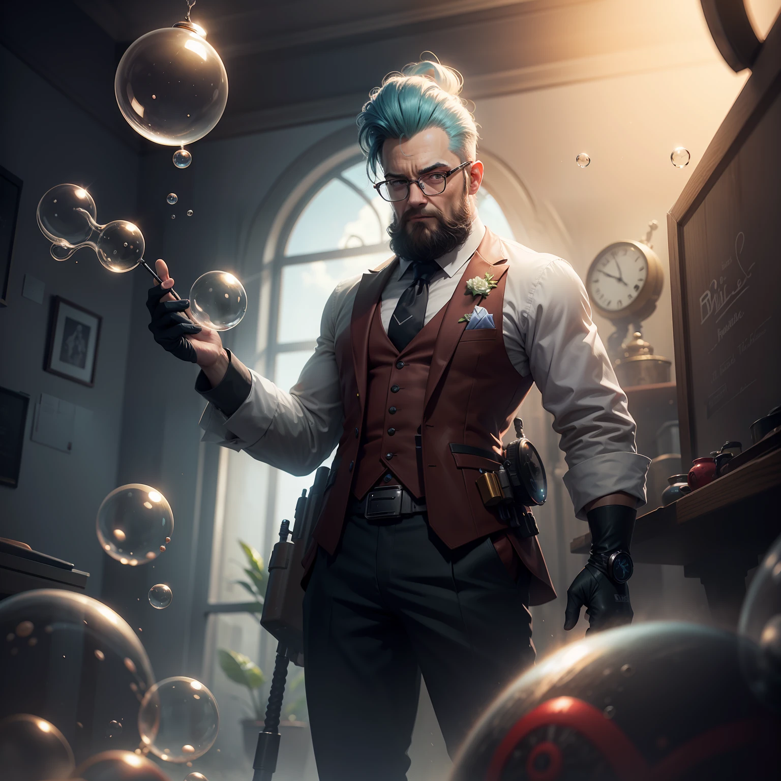 Mr bubbles, extra bubbles, concept art, 4k