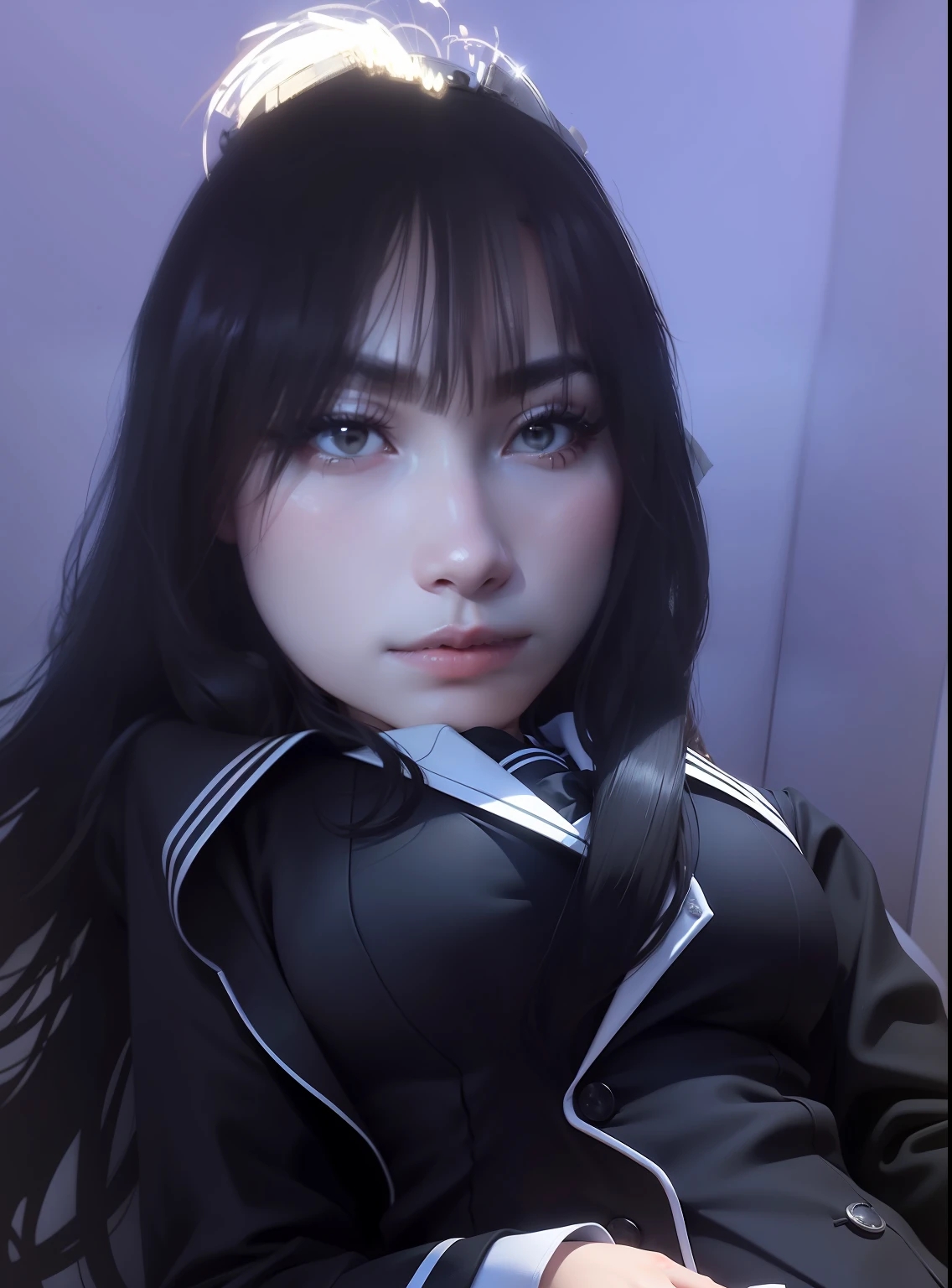 Black and white sailor suit