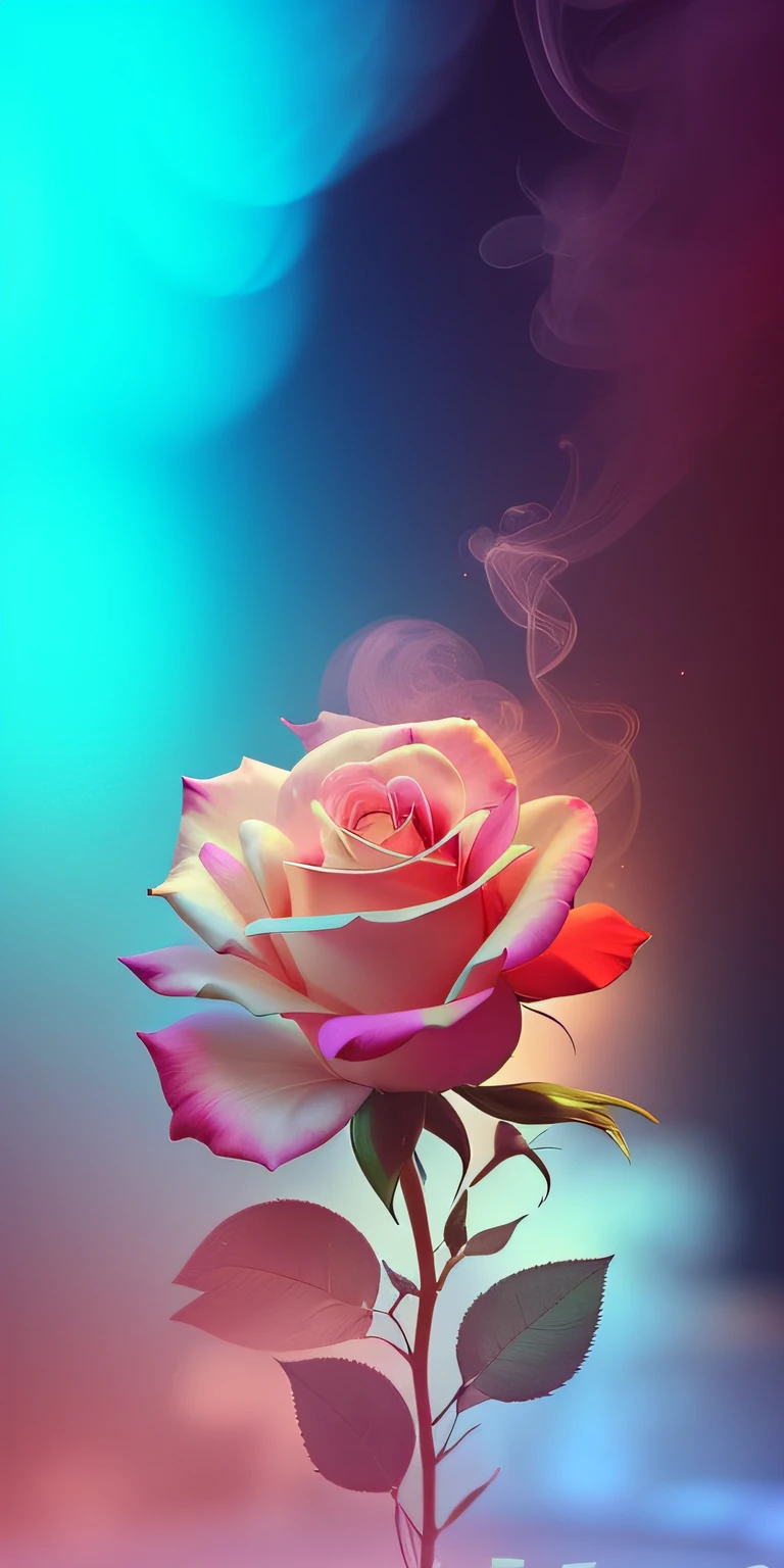 There is a rose on the table, phone wallpaper hd, beautiful iphone wallpaper, hd phone wallpaper, Rose background, wallpaper hd, wallpaper mobile, Beautiful wallpaper, colorful hd picure, amazing wallpapers, magical colorful flowers, Beautiful art UHD 4 K, wallpaper 4 k, Wallpaper 4k, Roses made of colorful smoke, beautiful  flowers, iphone wallpaper