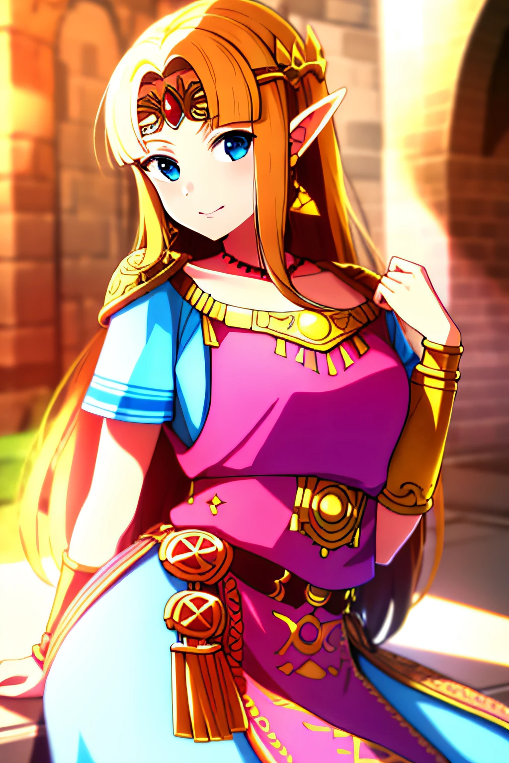 Masterpiece, Best_quality, 1girll, Solo, Princess Zelda, Nintendo, The Legend of Zelda, albw