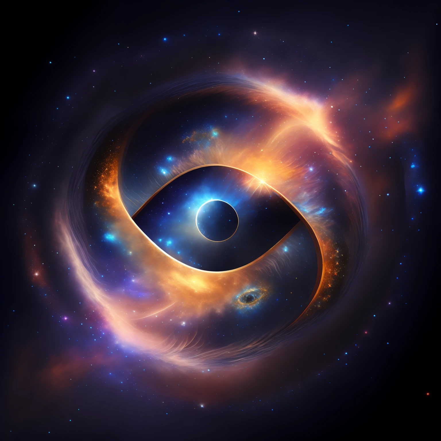 Swirling starry sky God's Eye