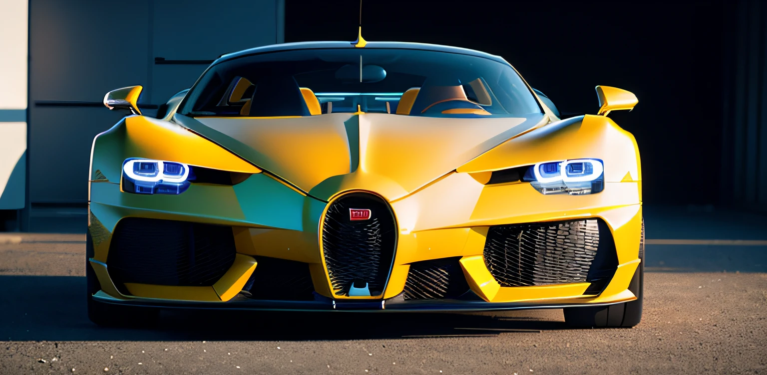 Close-up of garage Bugatti concept car, BugattiAI, 8 k octane detailed render, 8 k octane comprehensive render, cinematic front shot, Render 8k octane, hyperreal rendering, cgi render, 8k octane rendering Ultra HD, 8k octane render photorealistic, 8 k octane render, 8k 辛烷值渲染, 8 k octanerender,tmasterpiece,best qualtiy,Super car,Concept car,Futuristic,Ray traching,超高分辨率,Garage background,hyper realisitc