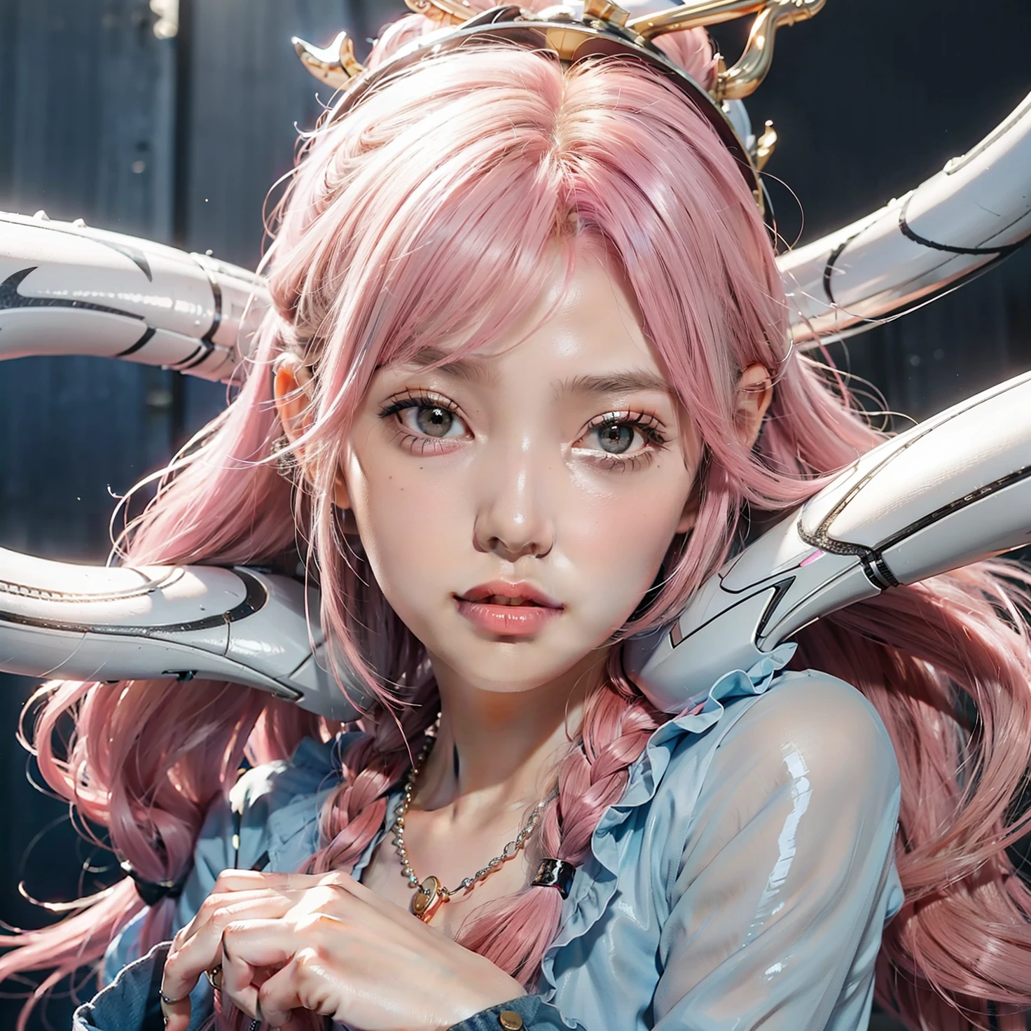 pink hair,beatiful,big breats,sweet girl
