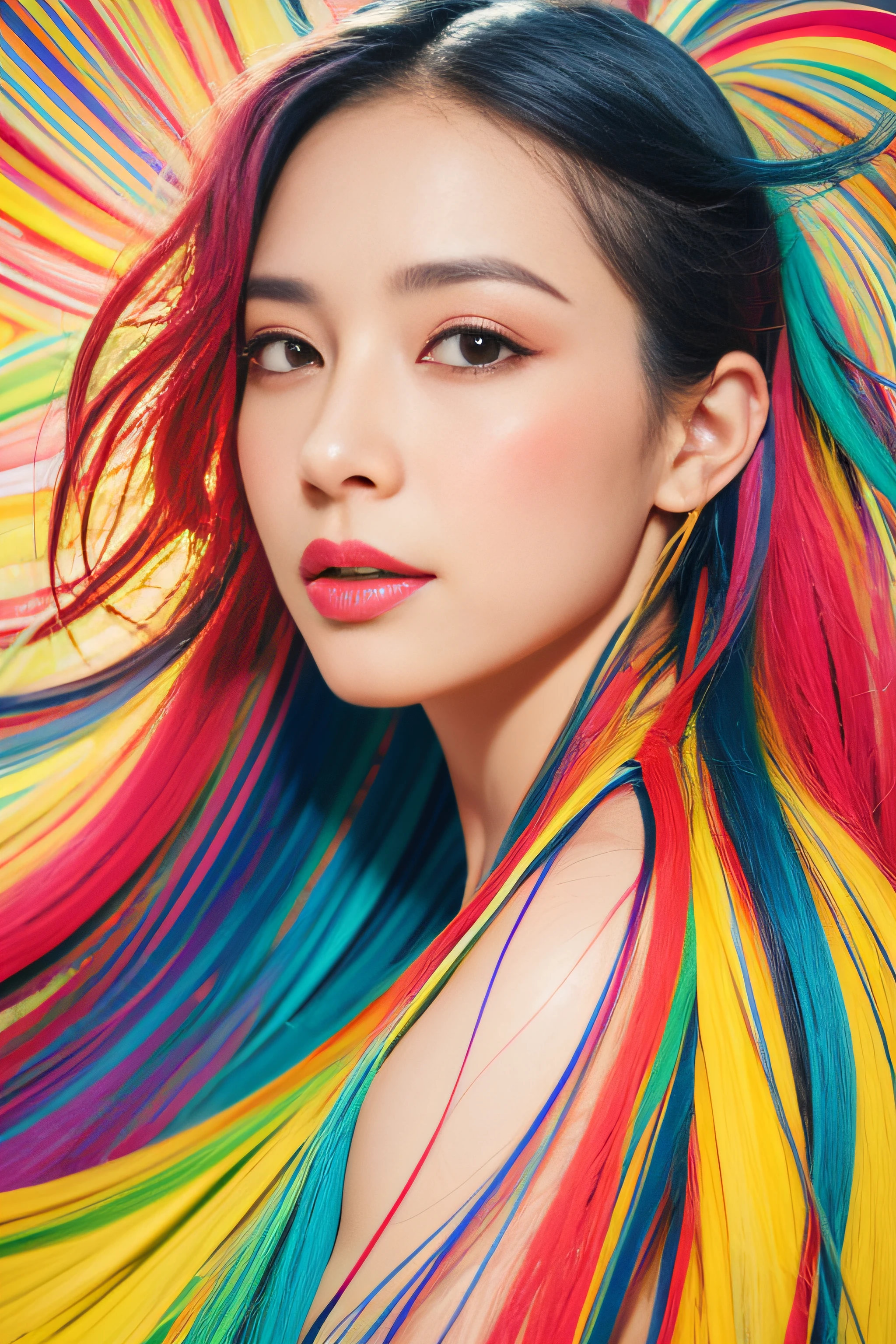A portrait of a [subject] with vibrant and bold colors, conveying their energy and confidence. (A colorful and bold portrait，Convey the subject's vitality and confidence。)