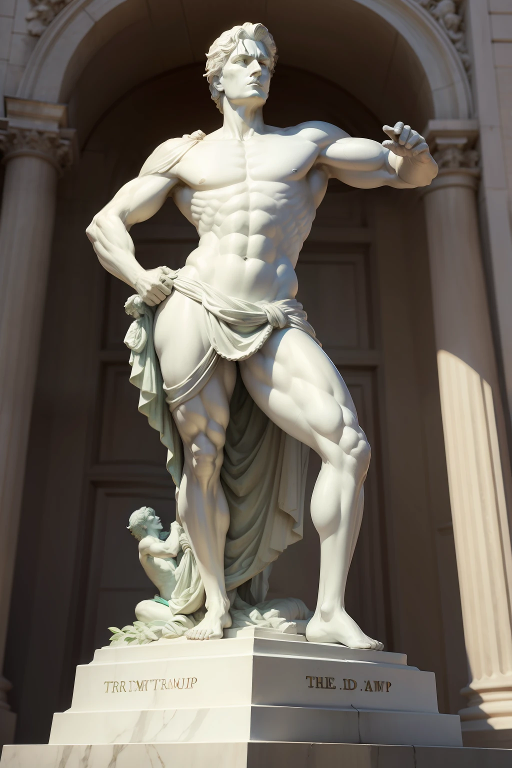 statue of trump as david