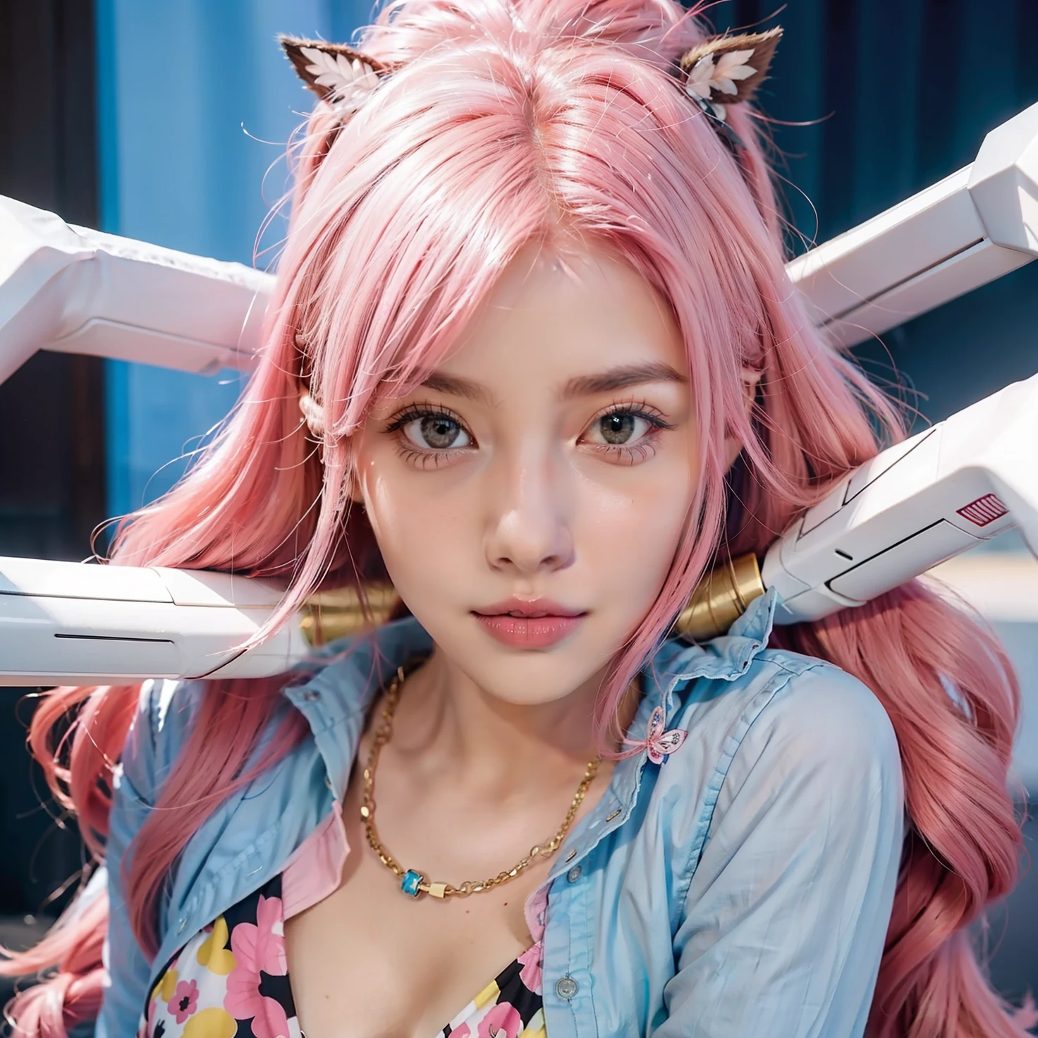 pink hair,beatiful,big breats,sweet girl