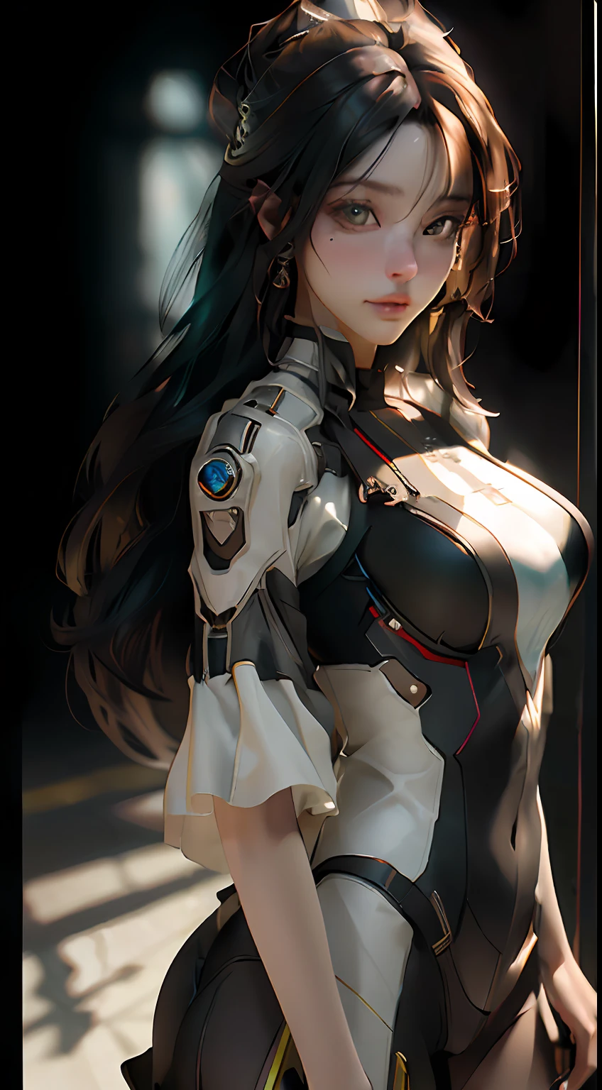 ((Best quality)), ((masterpiece)), (detailed:1.4), 3D, an image of a beautiful cyberpunk female,HDR (High Dynamic Range),Ray Tracing,NVIDIA RTX,Super-Resolution,Unreal 5,Subsurface scattering,PBR Texturing,Post-processing,Anisotropic Filtering,Depth-of-field,Maximum clarity and sharpness,Multi-layered textures,Albedo and Specular maps,Surface shading,Accurate simulation of light-material interaction,Perfect proportions,Octane Render,Two-tone lighting,Wide aperture,Low ISO,White balance,Rule of thirds,8K RAW,