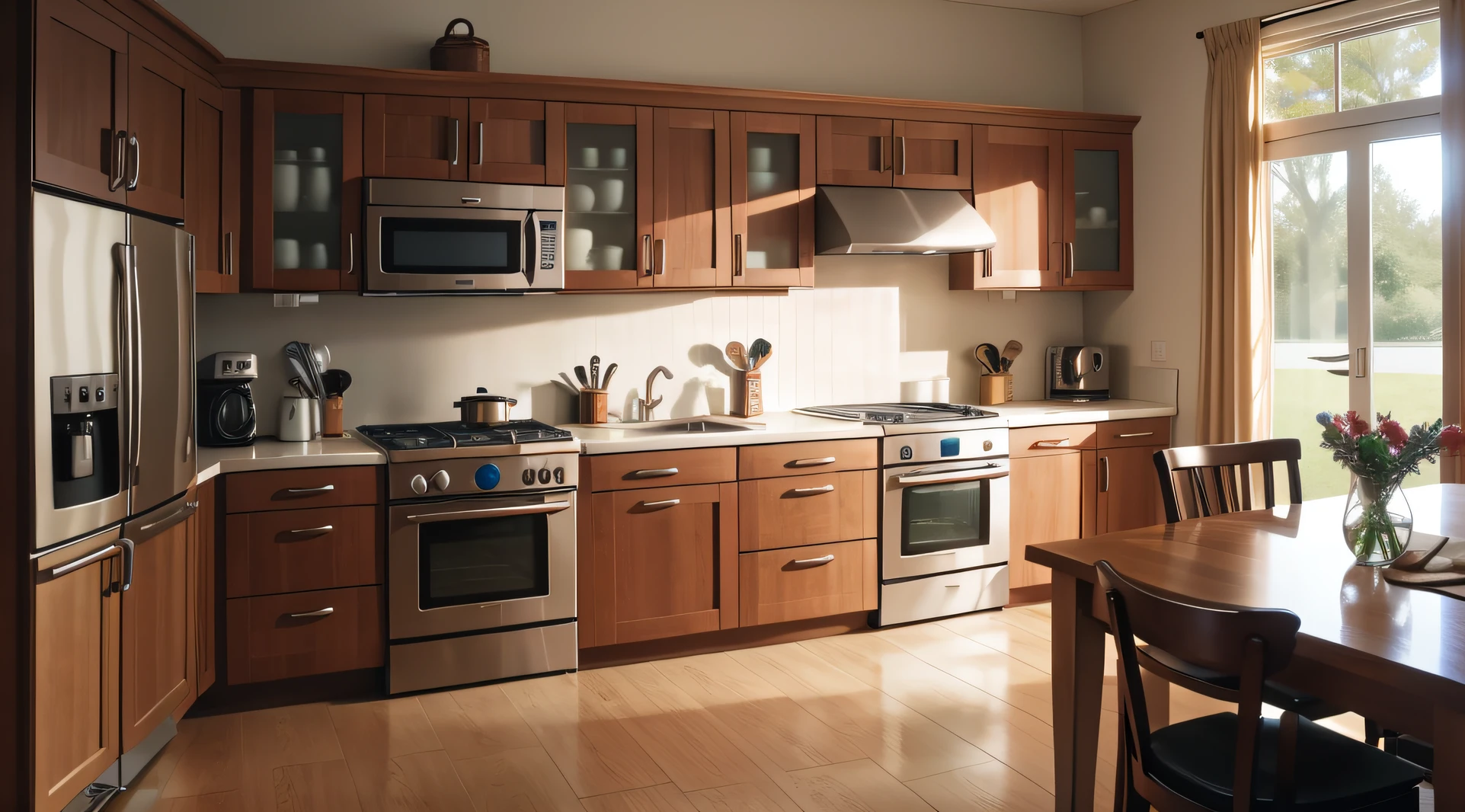 kitchen, no people