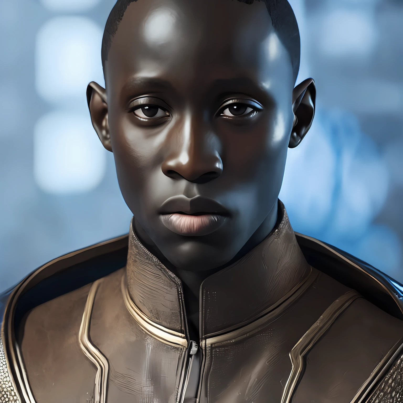 Demba Ba as a young 16-year-old iceman ultra-realistic movie lighting 8k photo