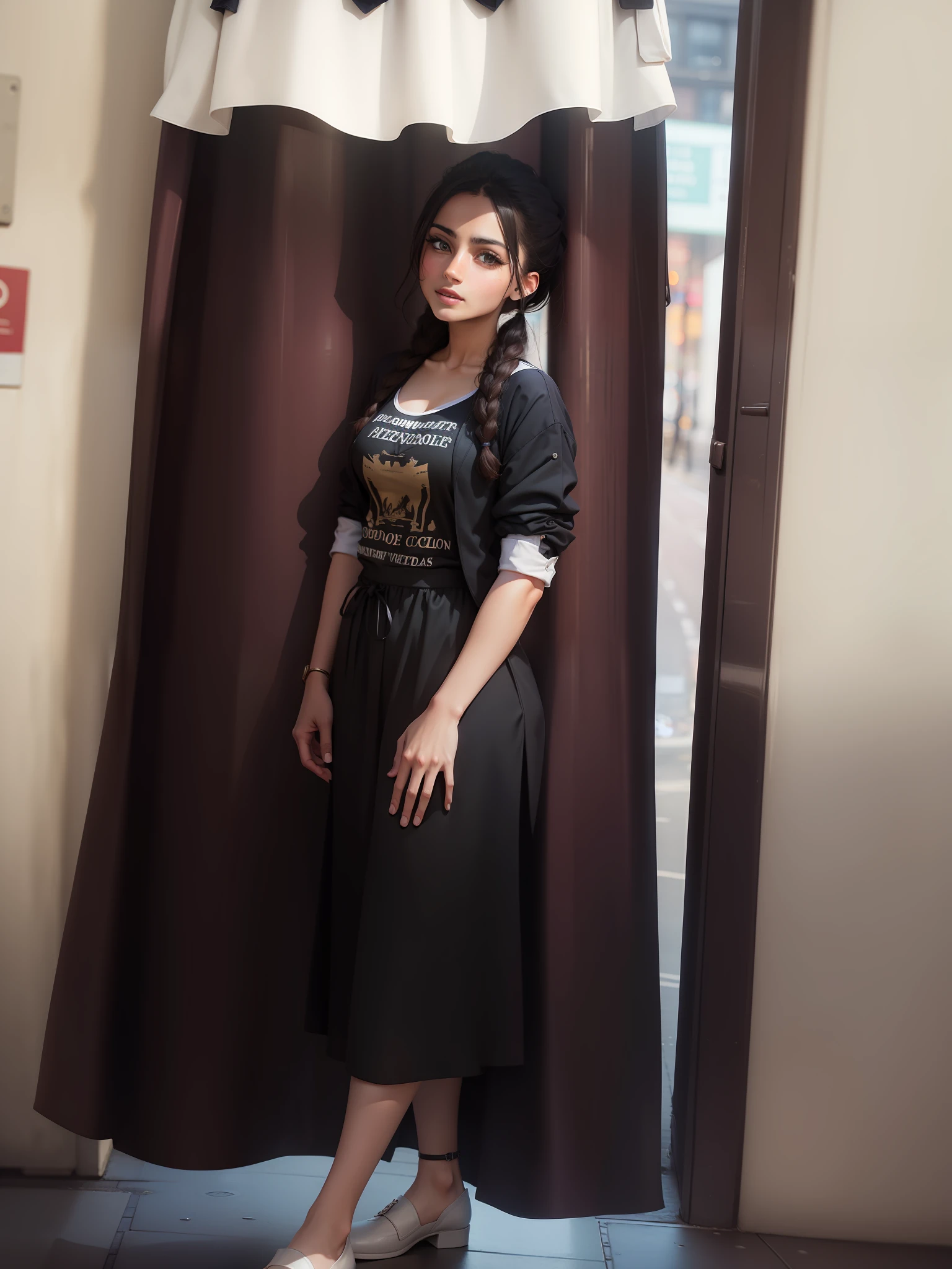 With Stylish cloths in London roads