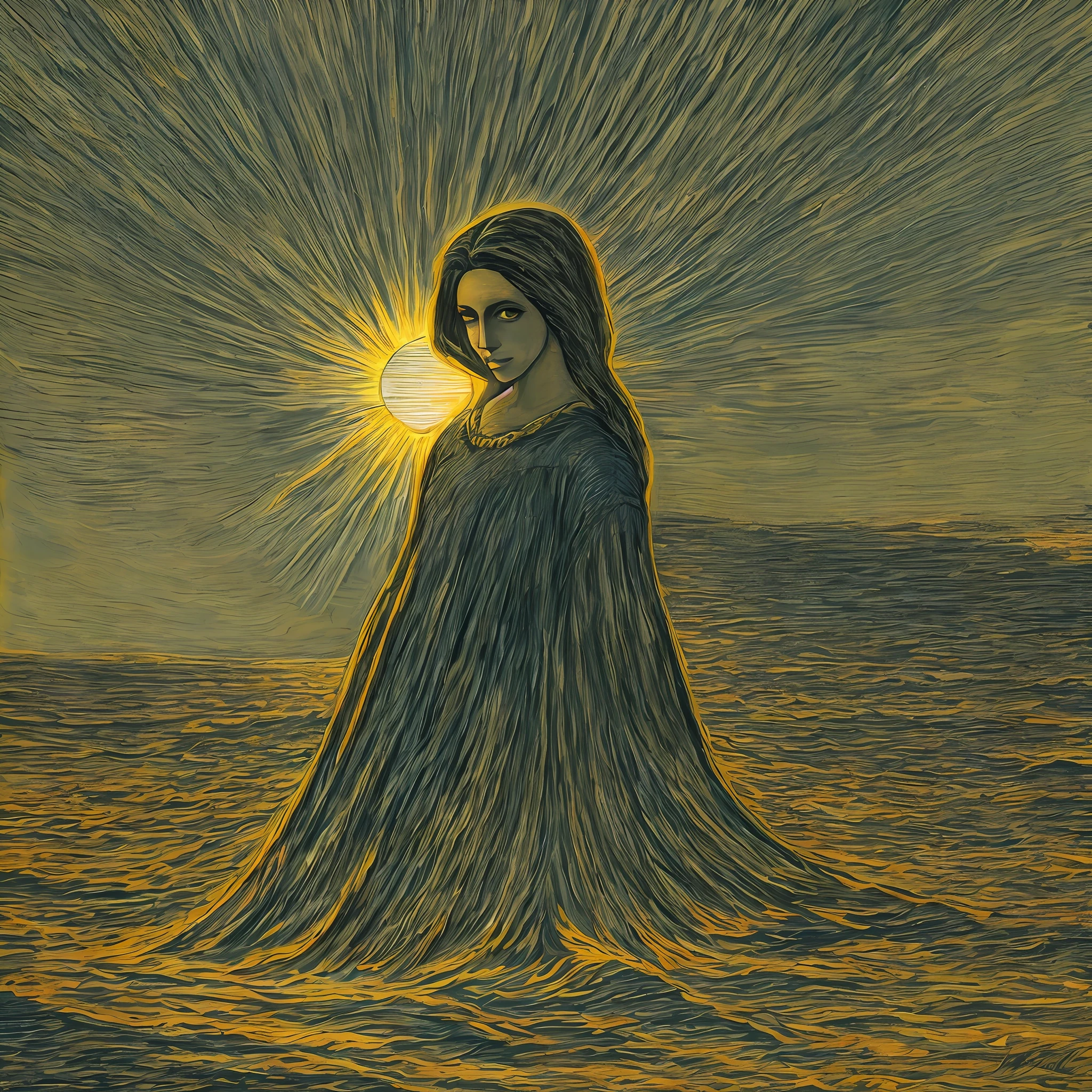 The sun and the woman