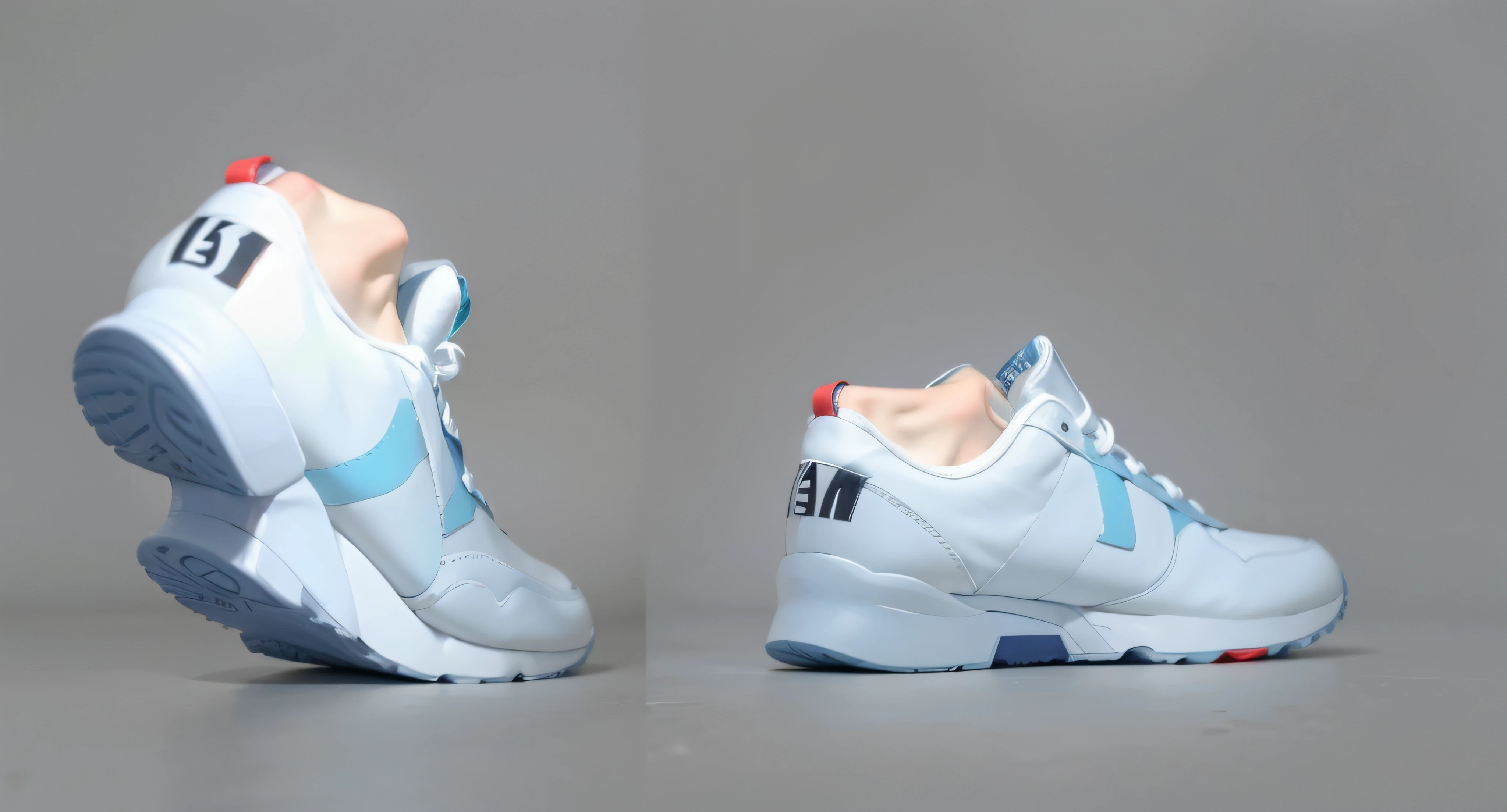 realisticlying, high resolution, Casual shoes,The white