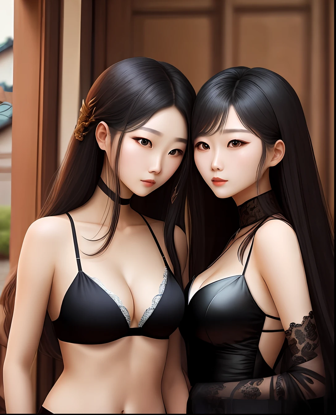 South Korean beauties，blacksilk，
