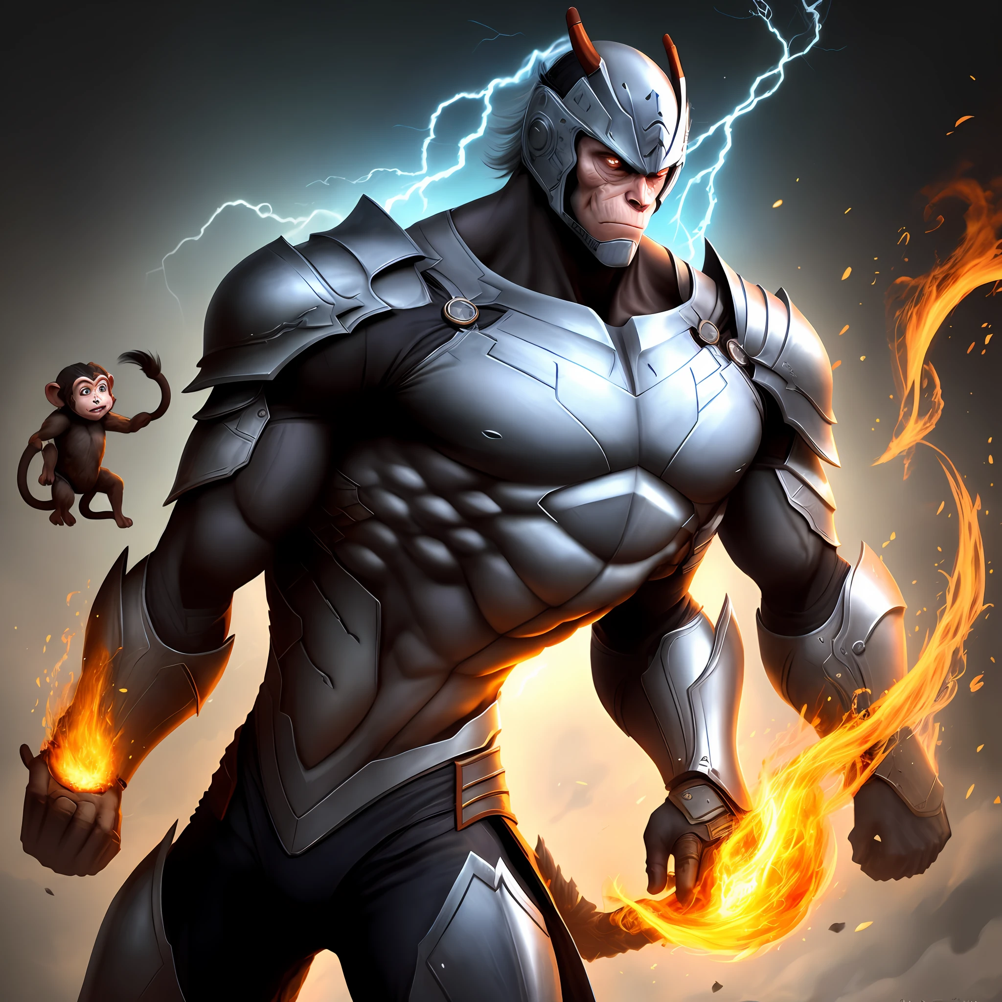 monkeys，armor，firey，，musculature，raiden，