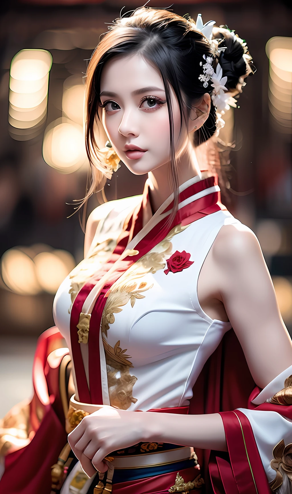 best qualityer, Master, A high resolution, Xianxia 1 girl, White Chinese slit clothes, Super beautiful face, super beautiful eye, Super beautiful hair Super beautiful face,Super beautiful eyes,Super beautiful hair,Amazing smallest breasts,flatchest,Super nice buttocks,38yr,Ragged clothes,Earthy yellow transparent openwork underwear,Intimate panties,Grasp your chest with one hand,Half bite your lip,Facing away,review,Cocked buttocks