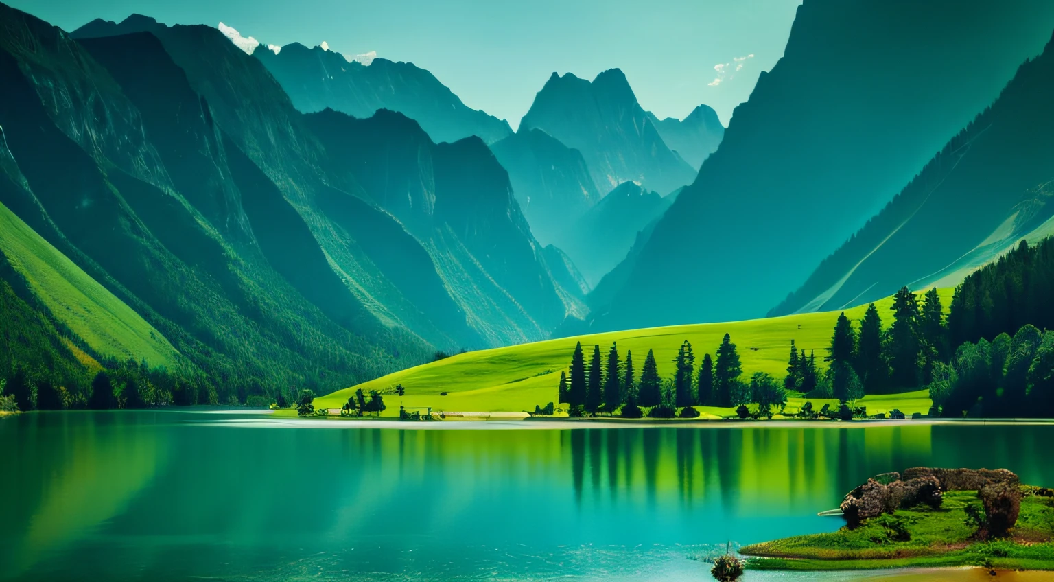 Mountains and lakes in a green valley, Majestic nature, epic beautiful landscape, stunning nature in background, Valle encantador, nature scenes, Amazing landscape, Landscape wallpaper, very beautiful scenery, very very very beautiful scenery, beatiful mountain background, very very beautiful scenery, Landscape scenery, amazing landscape in background, breathtaking landscape, landscape - scenery, scenery wallpaper