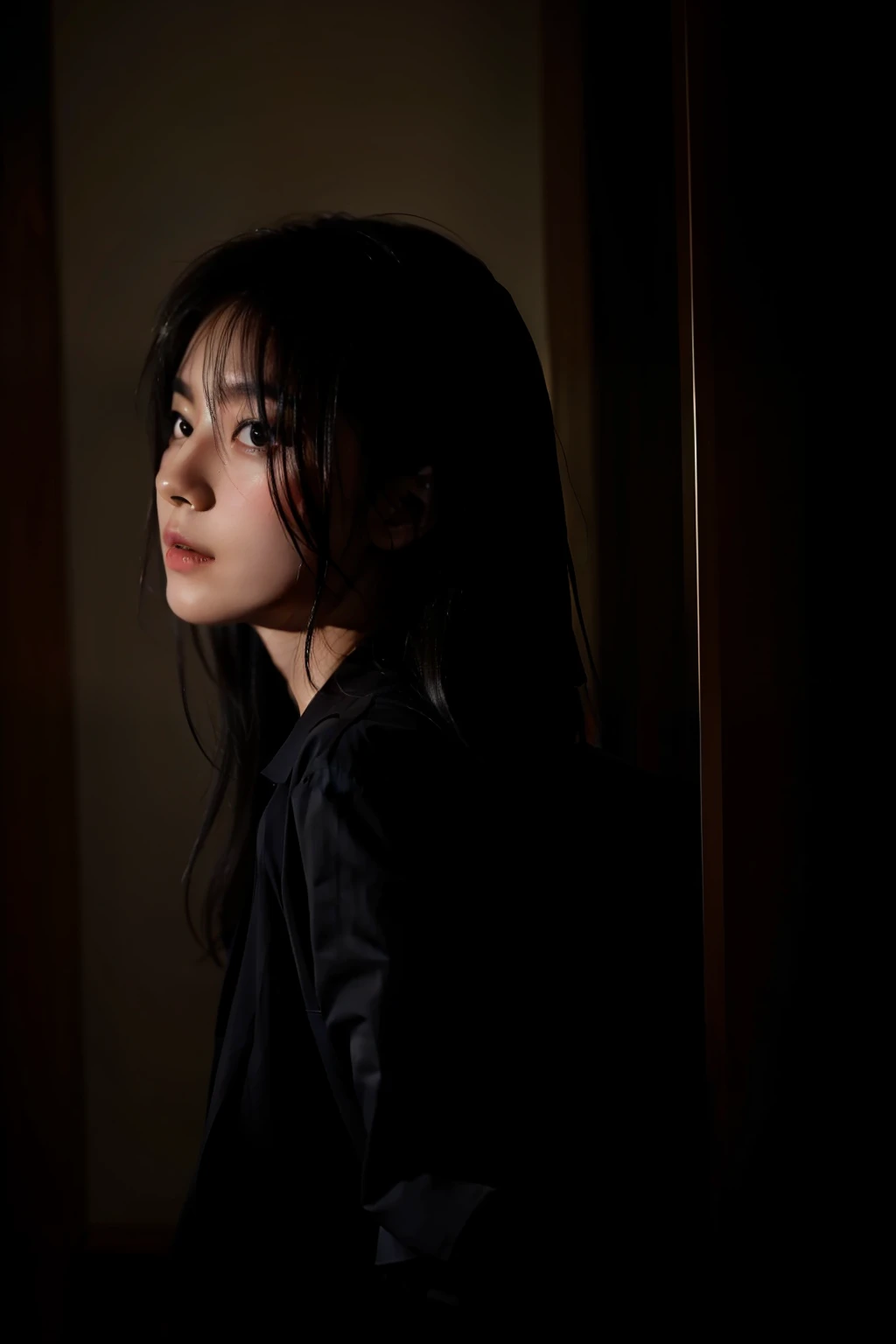one-girl,Dark style,A picture