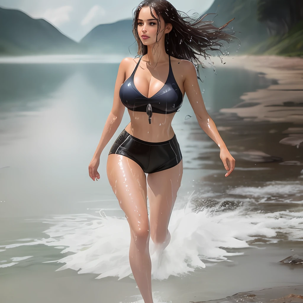 Full body wet beauty HD big breasts beautiful legs buttocks