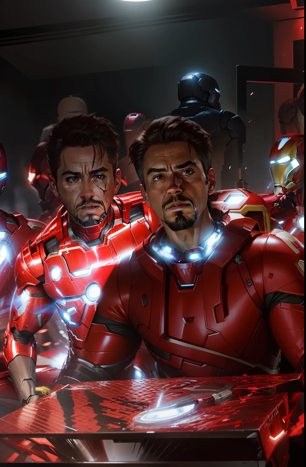 Add 1 face with iron man suit