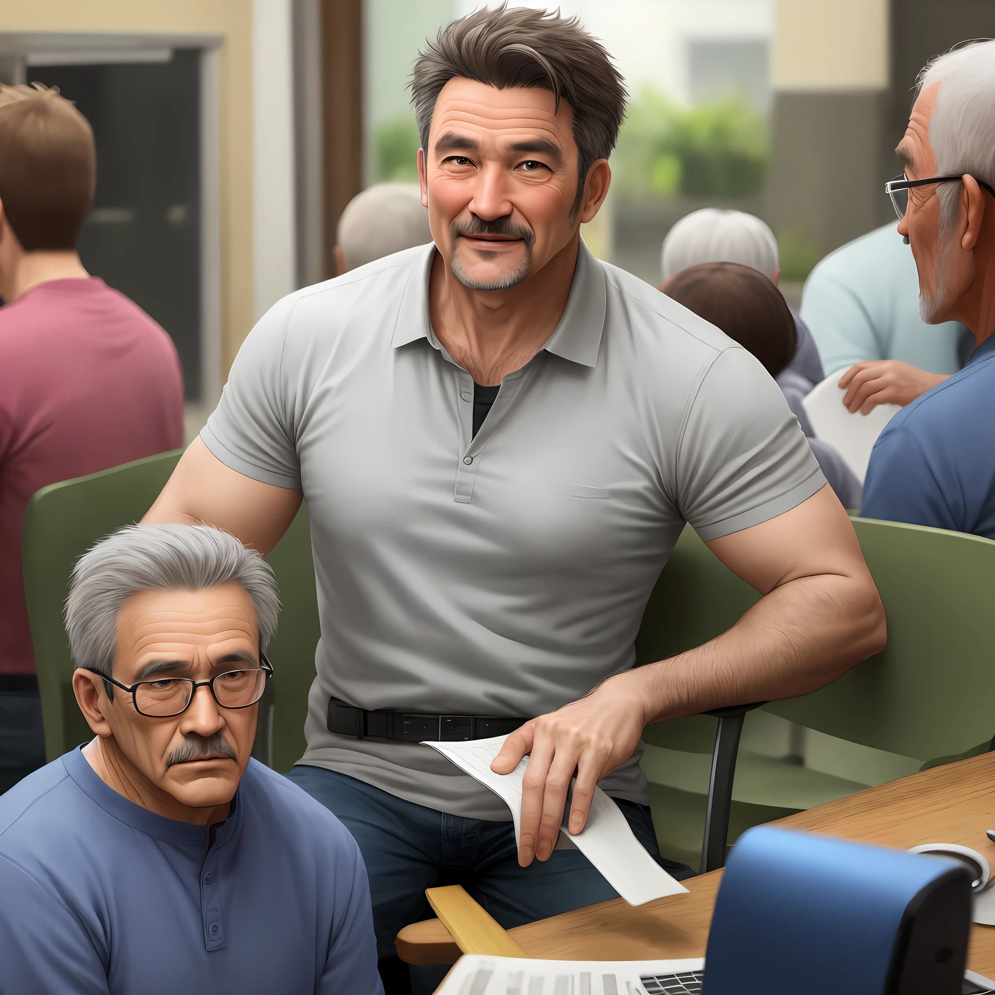 Middle-aged uncle