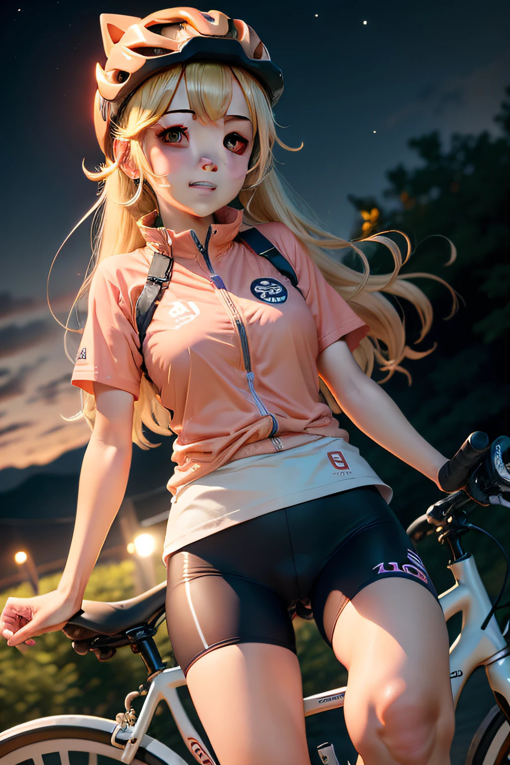 Oyama Girl Peach Night Cycling