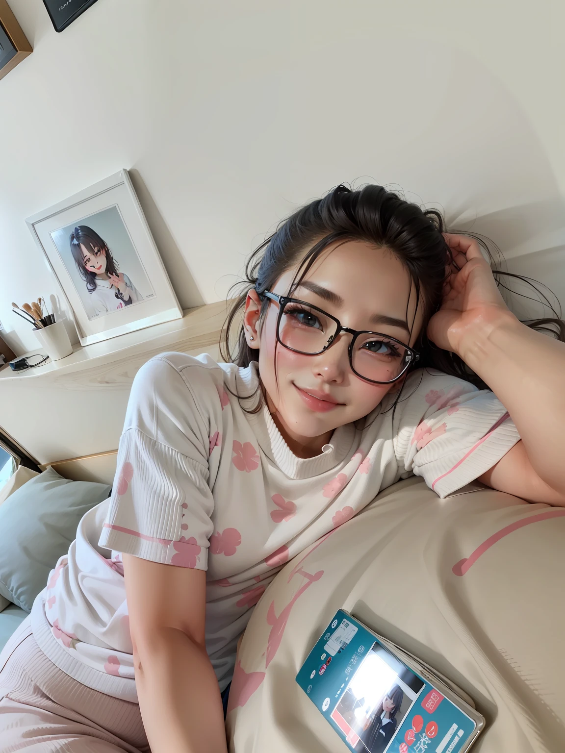 Raised sexy,Ultra-fine face, A detailed eye, 二重まぶた,ssmile,Home