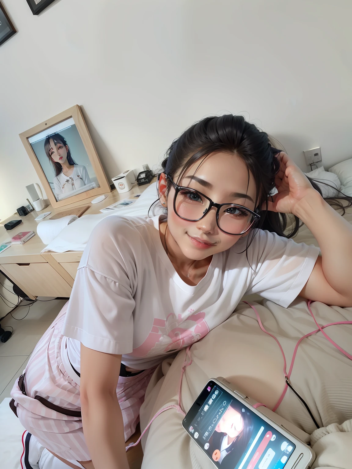 Raised sexy,Ultra-fine face, A detailed eye, 二重まぶた,ssmile,Home