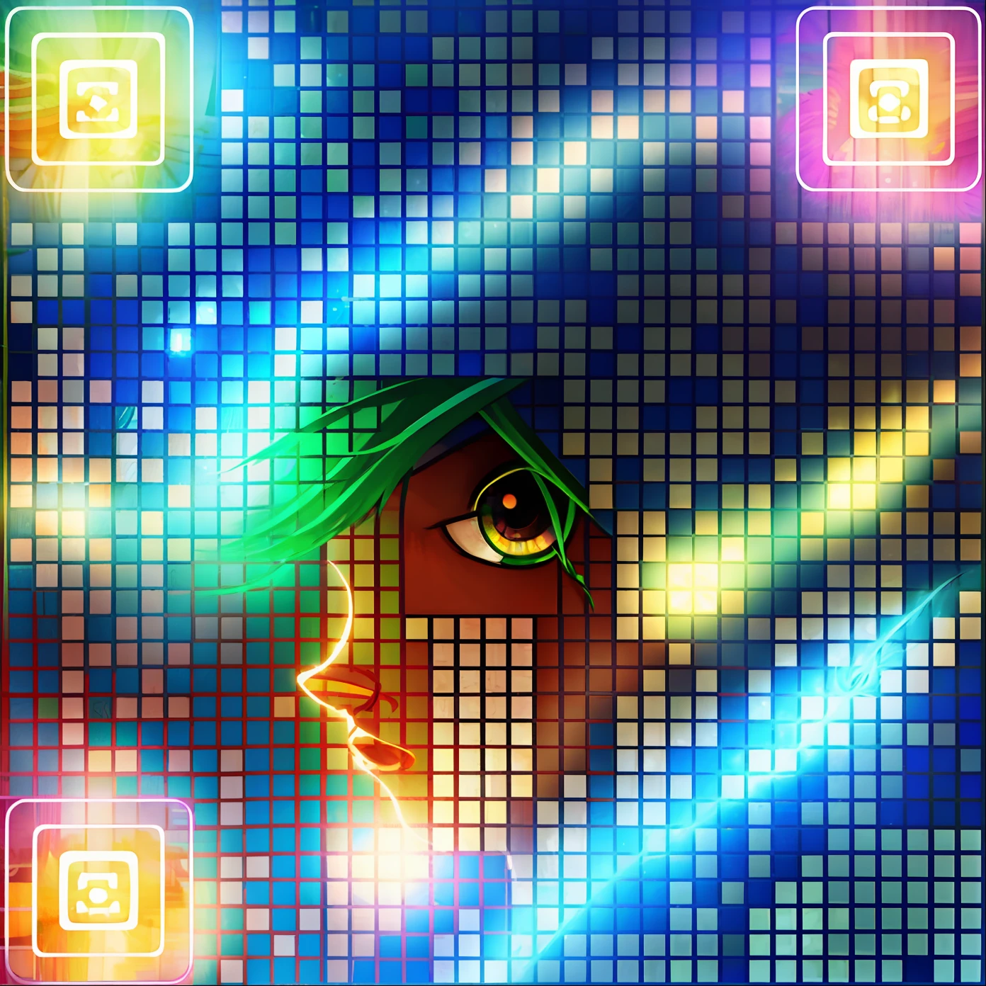 Anime girl with green hair and white flowers in front of a tree, elf girl wearing an flower suit, fey queen of the summer forest, Official artwork, goddess of nature, spring goddess, Detailed digital anime art, Elf Girl, Digital art on Pixiv, lady palutena, palutena, offcial art, drawn in anime painter studio, Digital anime art