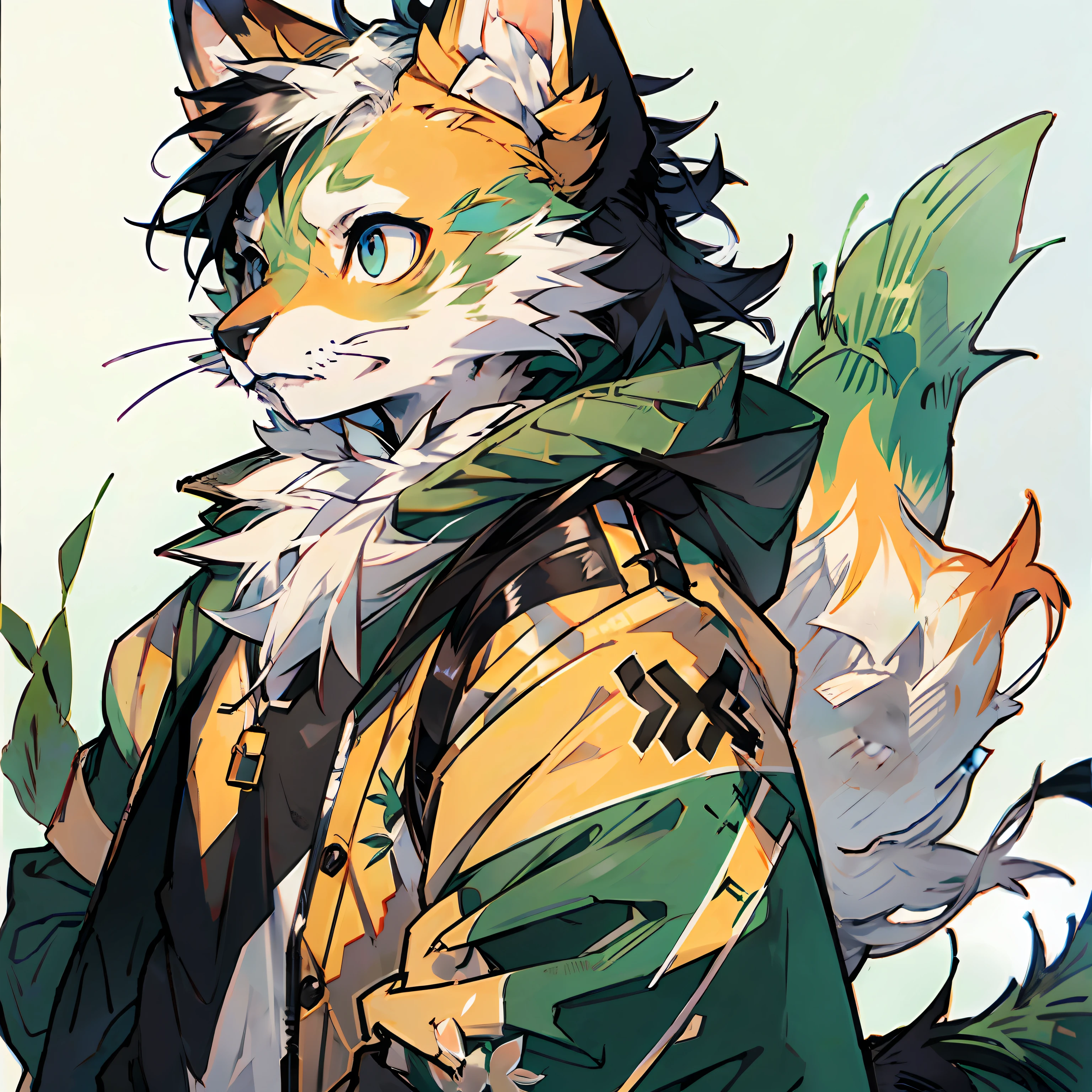 Best Picture Quality), (tmasterpiece), ((solo person)),(ultra - detailed), (hairy pubic), Furry fluffy tail:1.2 The furry of animal ears Detailed background Generate animal design