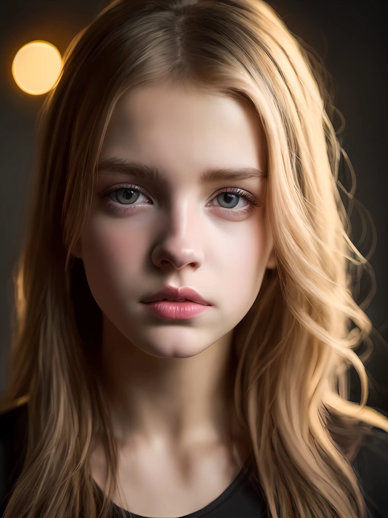 Portrait of an 18 year old cute beautiful perfect face it teen, Russian, (dark private study, dark and moody light: 1.2)