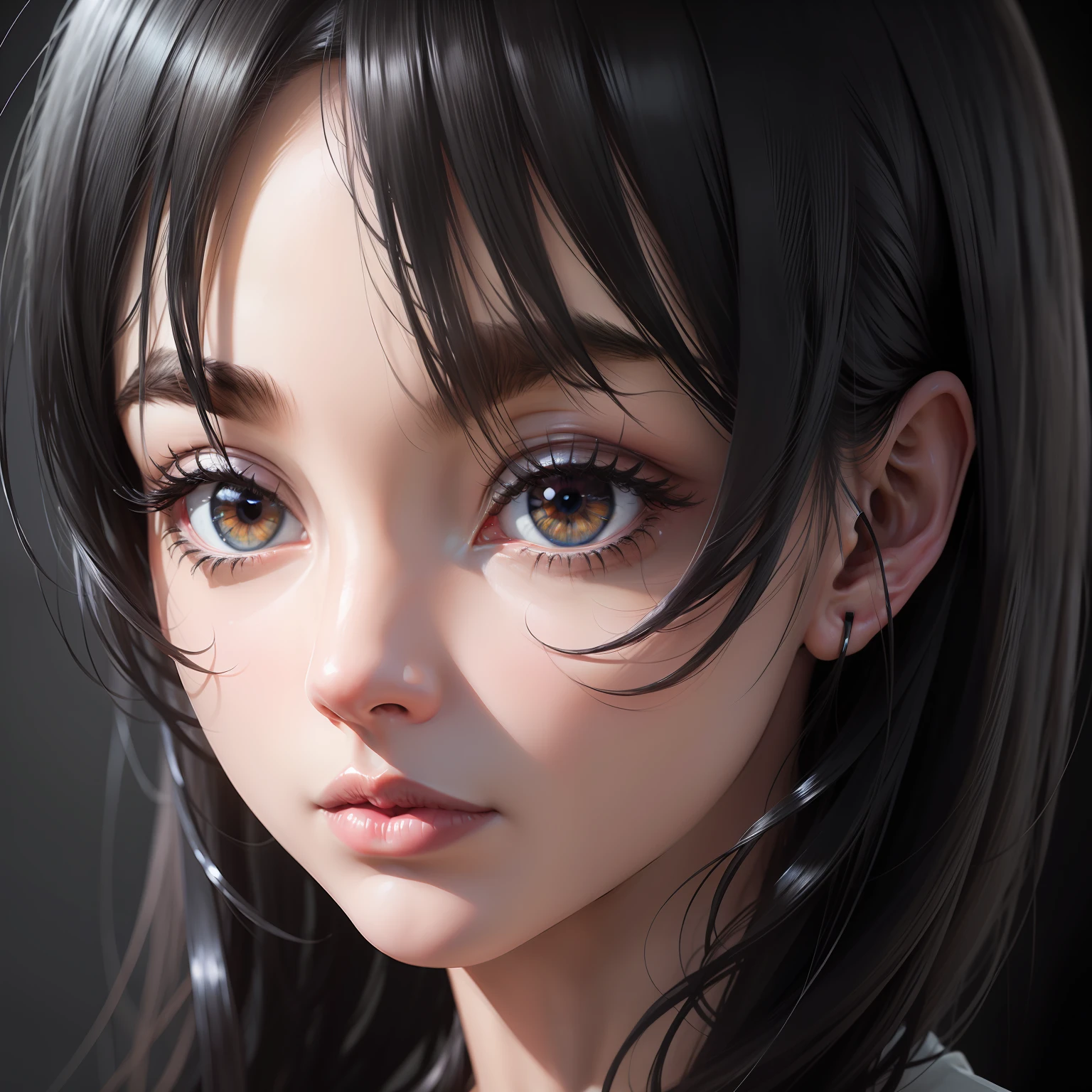 black hair, Surrealism, 8k, super detail