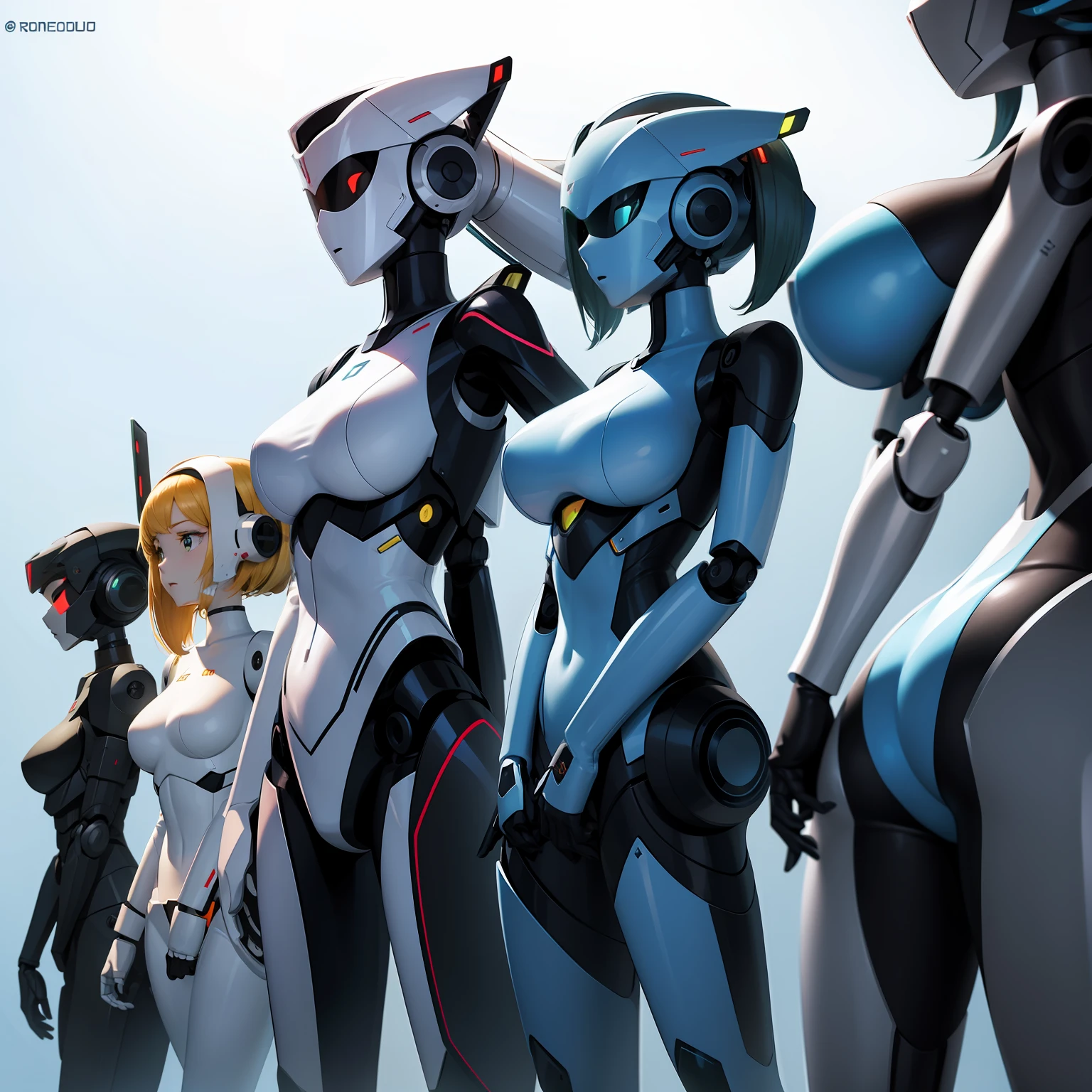 A group of female robots