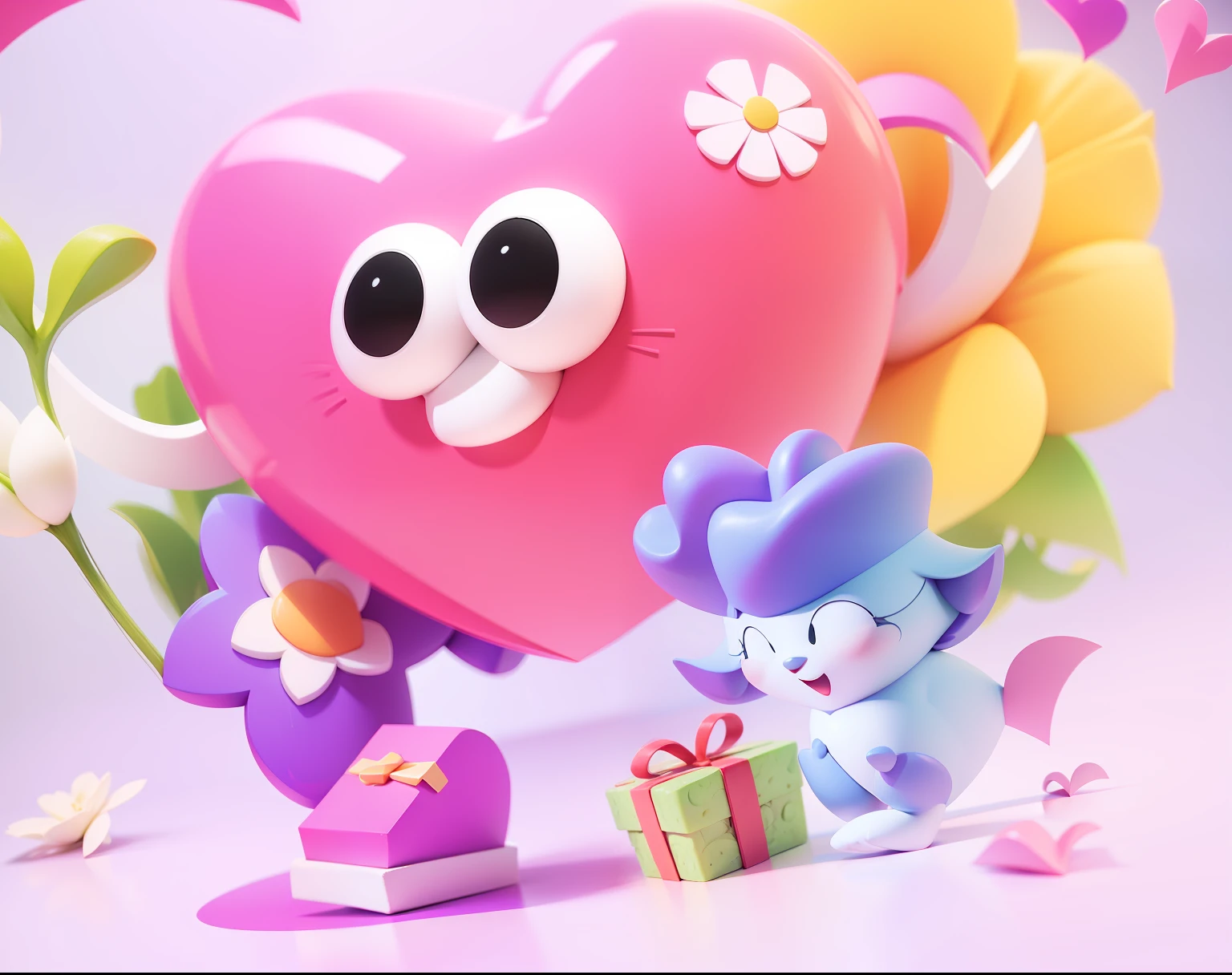 3D cartoon love