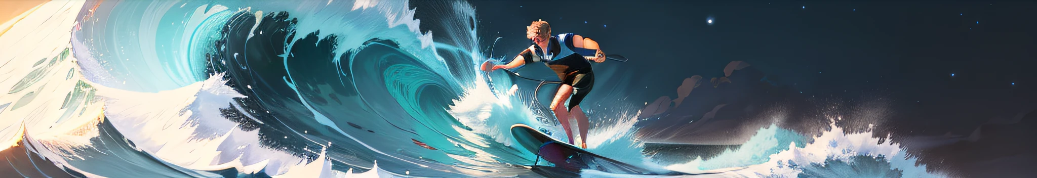 Man uses magic surfing,telegram,google,netflix,rete,Flat illustration, Will Ellis, author:Jason Felix, Commercial illustration, rendering,nigth,the night,author:Matt Stewart, Simple and clean illustration, high quality illustration, author:Sam Black, 2. 5 d illus, 🚿🗝📝, Full width, author:Master Ella