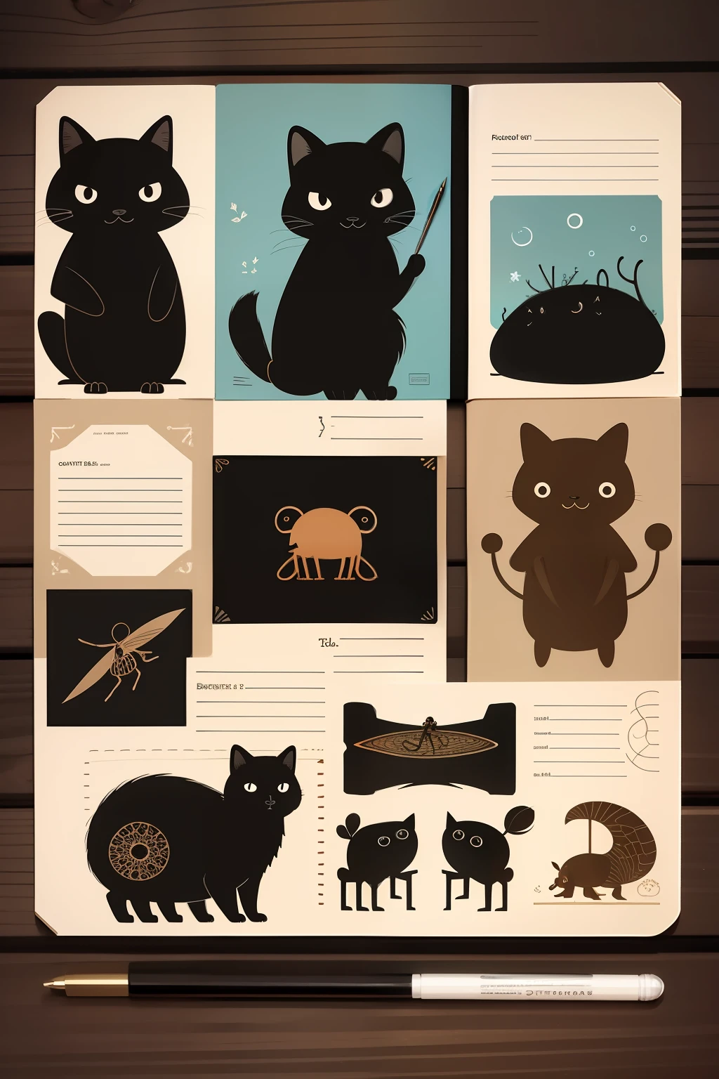 stickfigure,critters,Cover of a,notebooks
