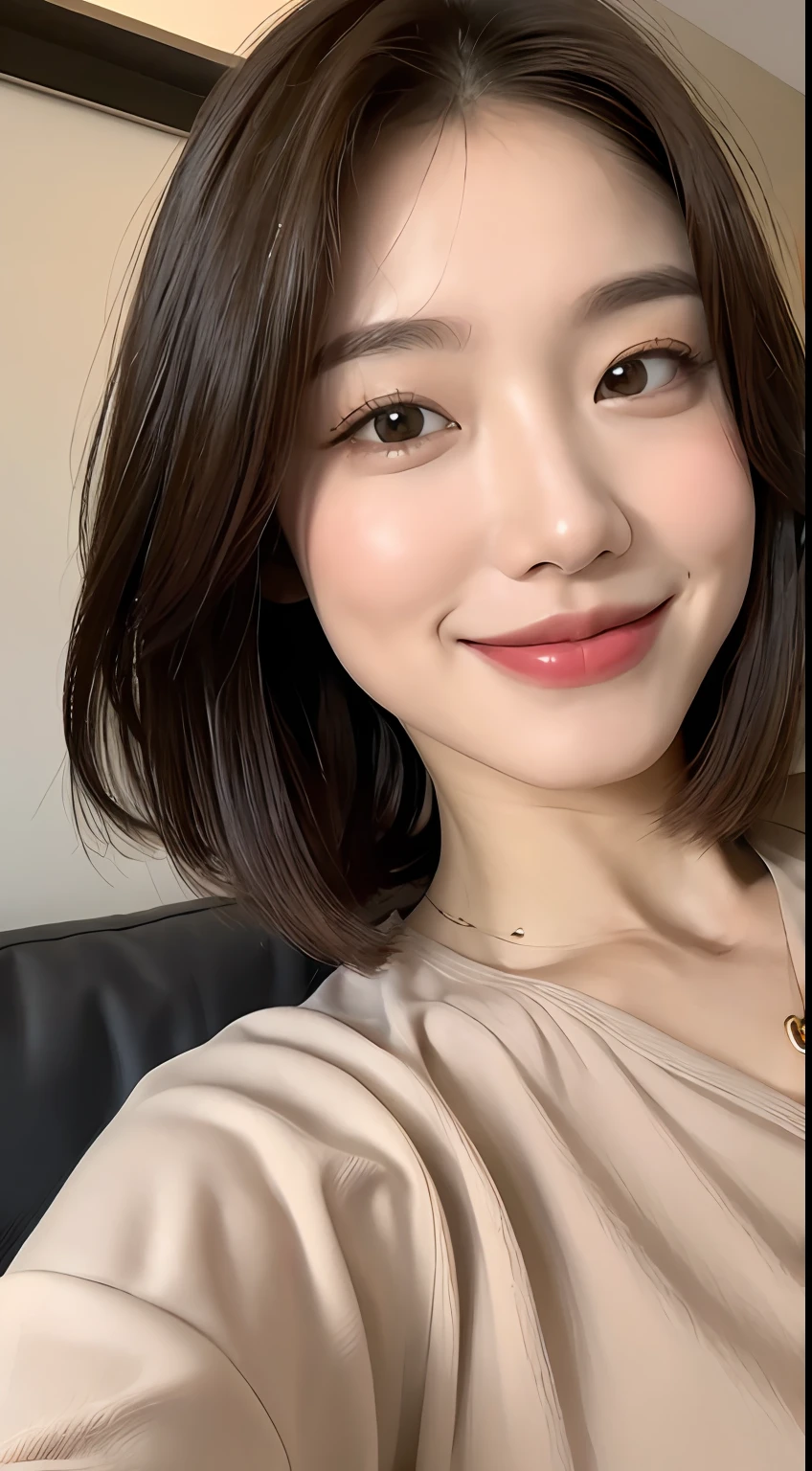 ((Best Quality, 8k, Masterpiece: 1.3)), Focus: 1.2, Perfect Body Beauty: 1.4, Buttocks: 1.2, ((Layered Haircut, Breasts: 1.2)), (Rain, Street: 1.3), Highly detailed face and skin texture, Fine eyes, Double eyelids, Whitened skin, Long hair, (Shut up: 1.3), smile, on the sofa