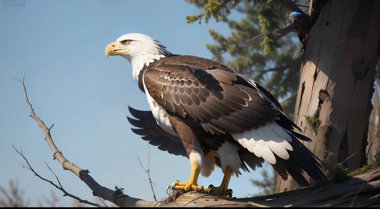 eagle near the nest