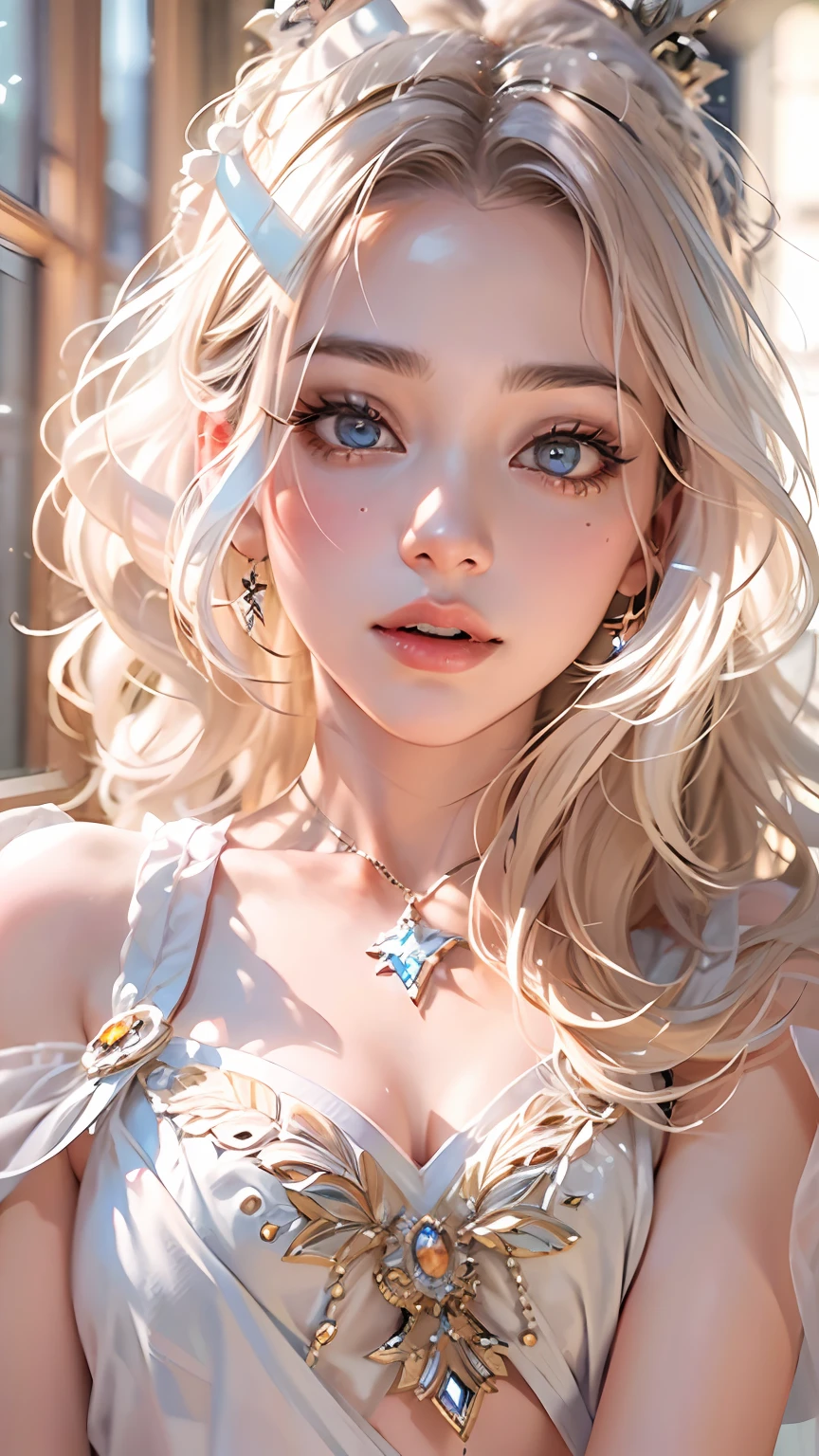 (Photorealistic:1.4), (Masterpiece, side-lighting, fine detailed beautiful eyes: 1.2), Masterpiece*Portrait, Realistic, 3D face, Glowing eyes, Starry eye shadow,Shiny hair, Glossy glossy skin, Solo, embarressed, (midriff),