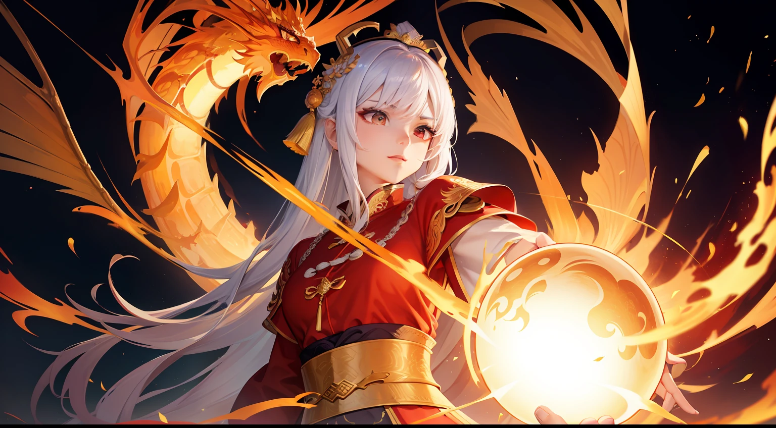 A female emperor, ancient Chinese imperial robe, majestic domineering, dragon flying phoenix dance, sunshine, clear face, clean white background, masterpiece, super detail, epic composition, ultra hd, high quality, extremely detailed, official art, uniform 8k wallpaper, super detail, 32k -- v 6