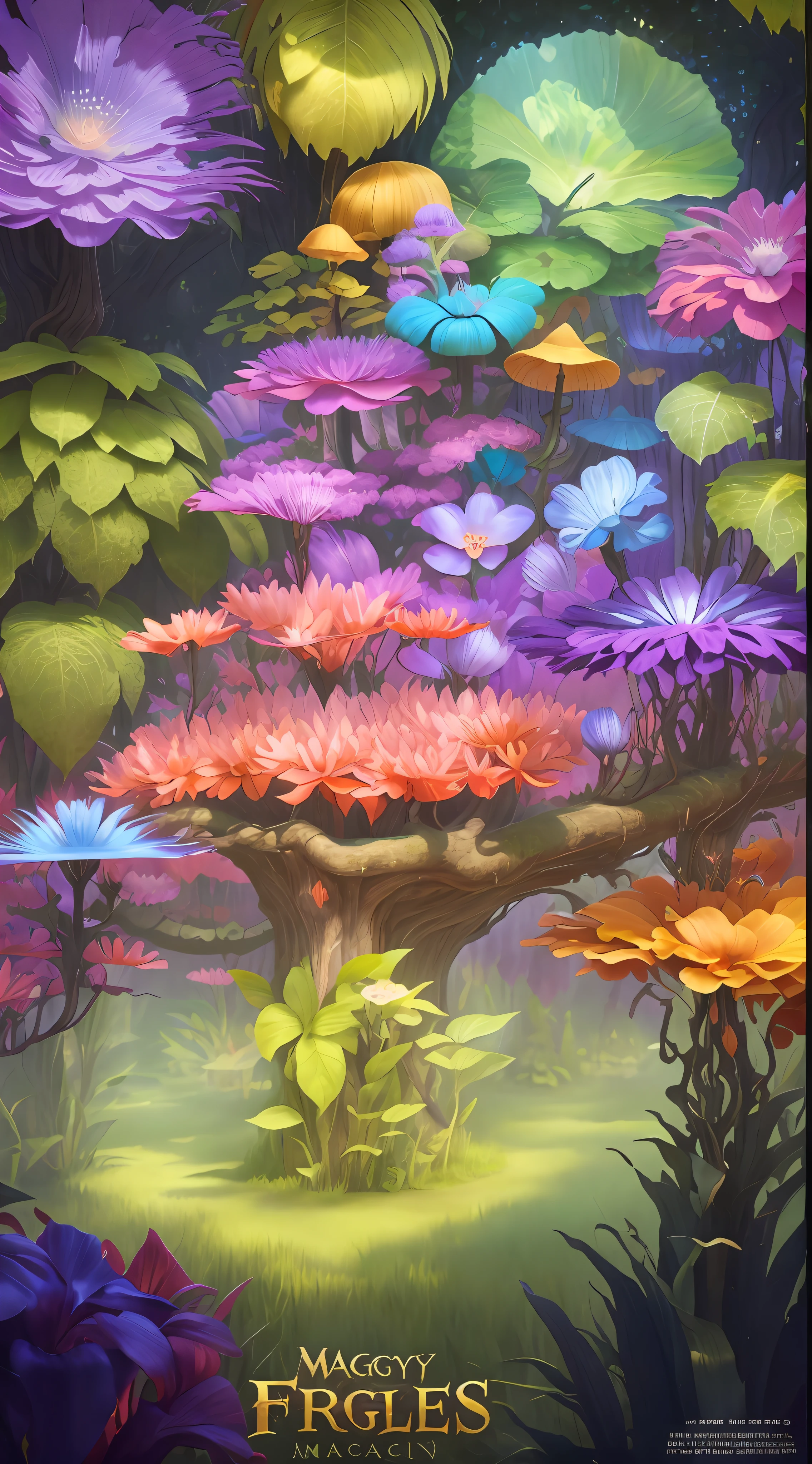 Red Gemstone Stage,game poster,Bright umbrella between flowers and plants, concept art magical highlight, fantasy magical vegetation, magical fairy background, Magical background, Magic world. Colorful, colorful concept art, magical forest backround, magic fairy forest, Magical area, Magical environment, background artwork, magical forest background, psychedelic mushrooms dream, arte de fundo, Colorful alien flora, magical fantasy forest