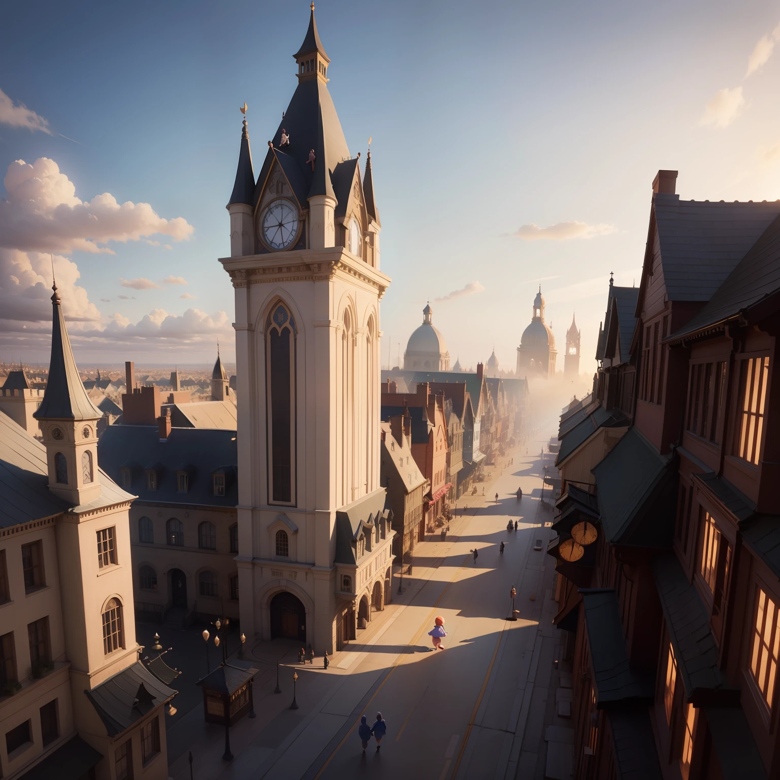 Wee Willie Winkie ran through the town, concept art, 4k